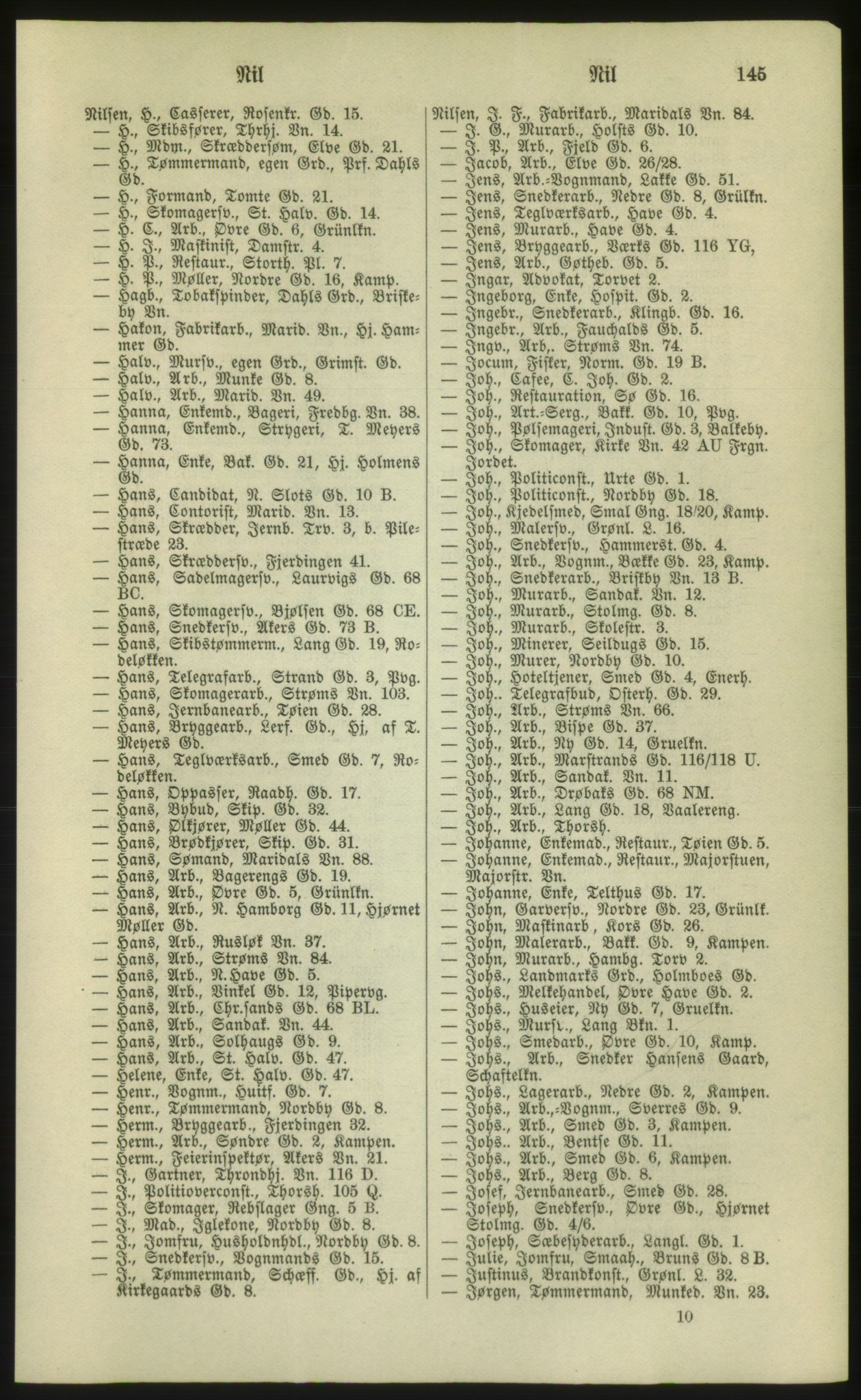 Kristiania/Oslo adressebok, PUBL/-, 1881, s. 145