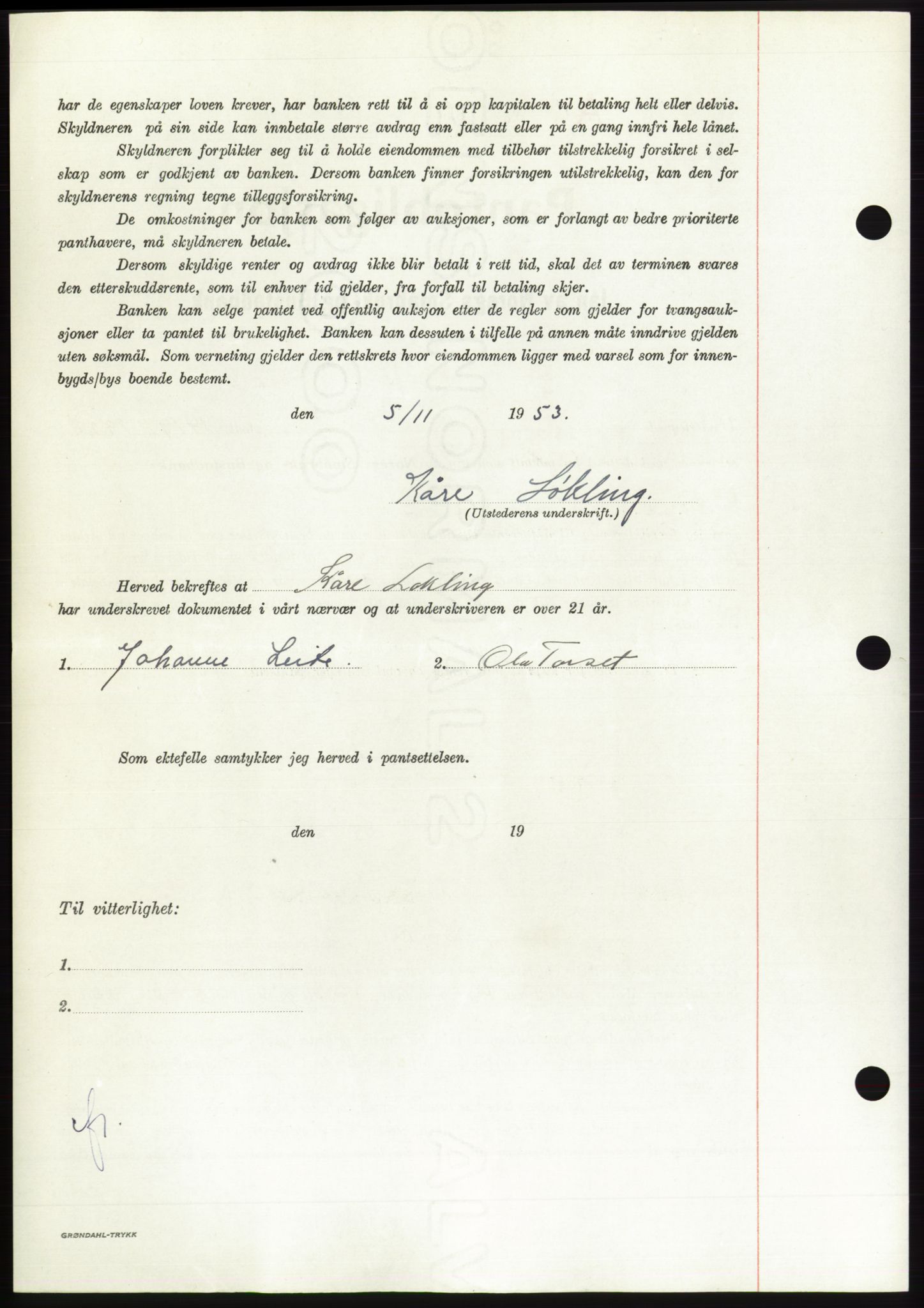Søre Sunnmøre sorenskriveri, AV/SAT-A-4122/1/2/2C/L0124: Pantebok nr. 12B, 1953-1954, Dagboknr: 2769/1953