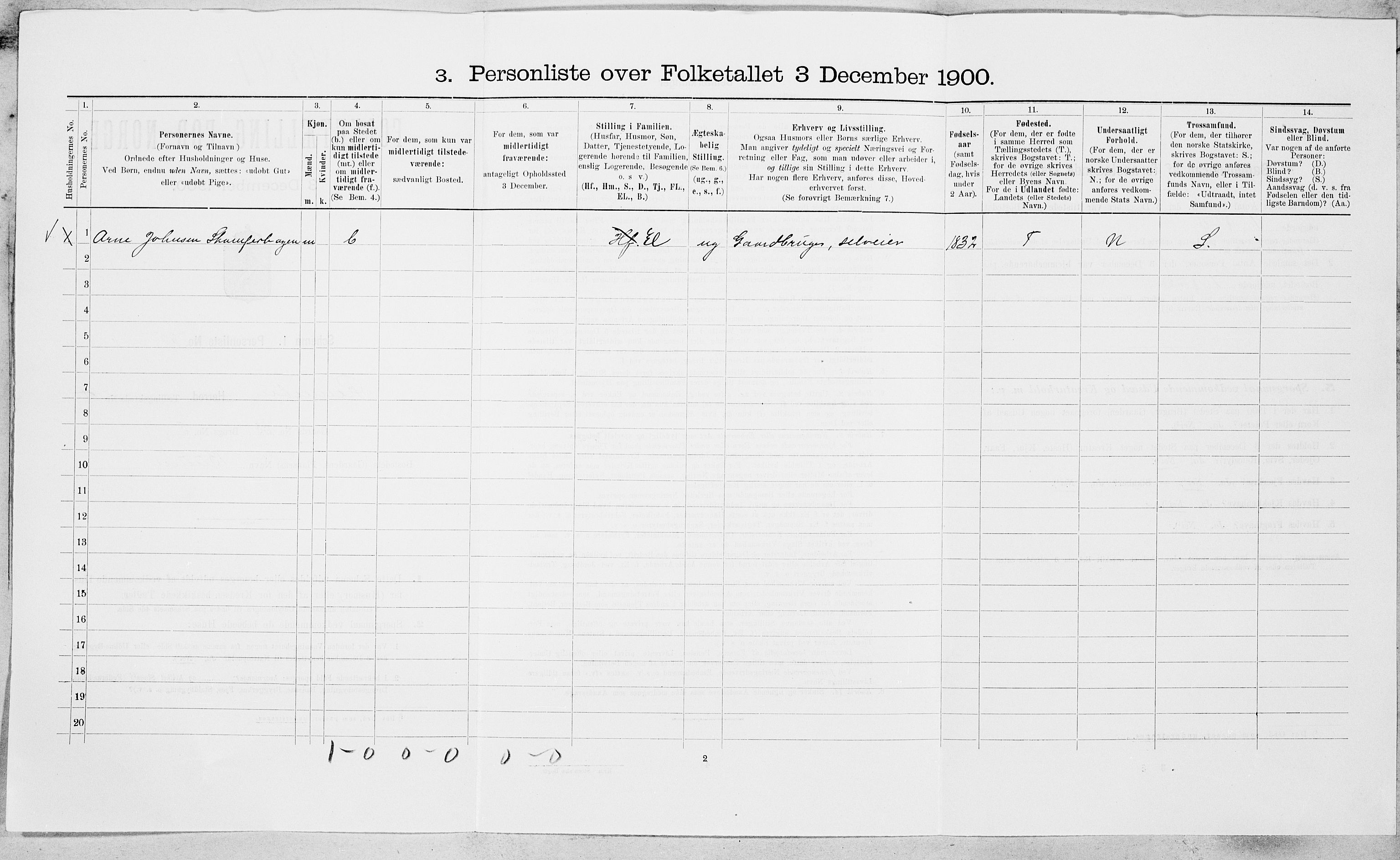 SAT, Folketelling 1900 for 1635 Rennebu herred, 1900, s. 645