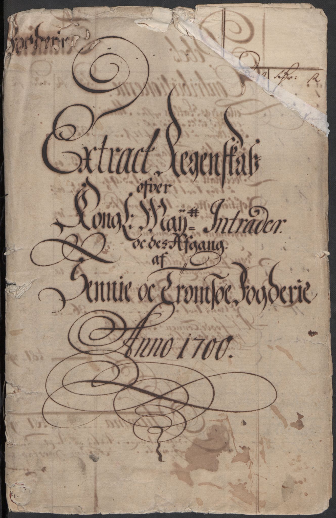 Rentekammeret inntil 1814, Reviderte regnskaper, Fogderegnskap, RA/EA-4092/R68/L4755: Fogderegnskap Senja og Troms, 1700-1704, s. 4