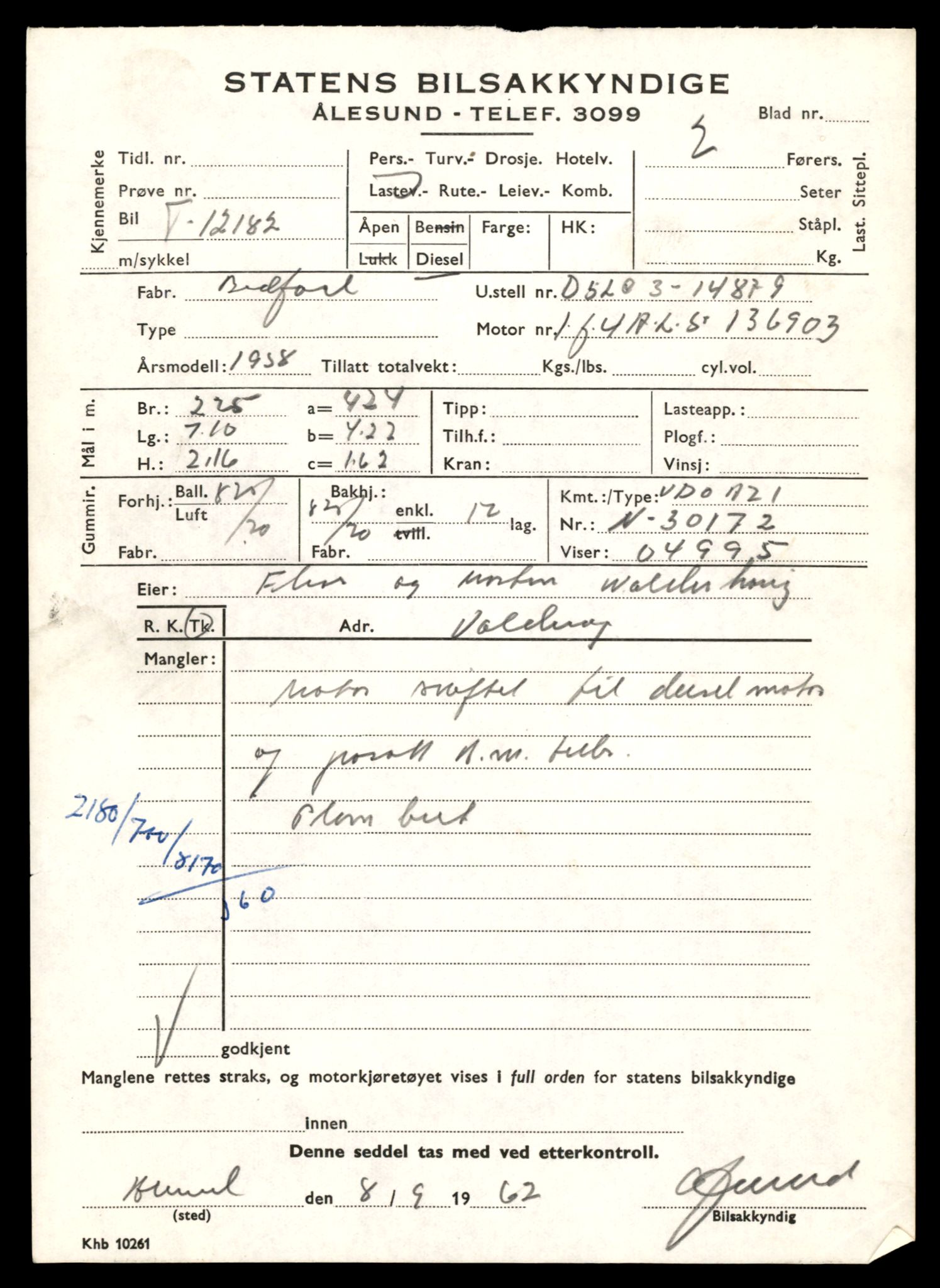 Møre og Romsdal vegkontor - Ålesund trafikkstasjon, AV/SAT-A-4099/F/Fe/L0033: Registreringskort for kjøretøy T 12151 - T 12474, 1927-1998, s. 843