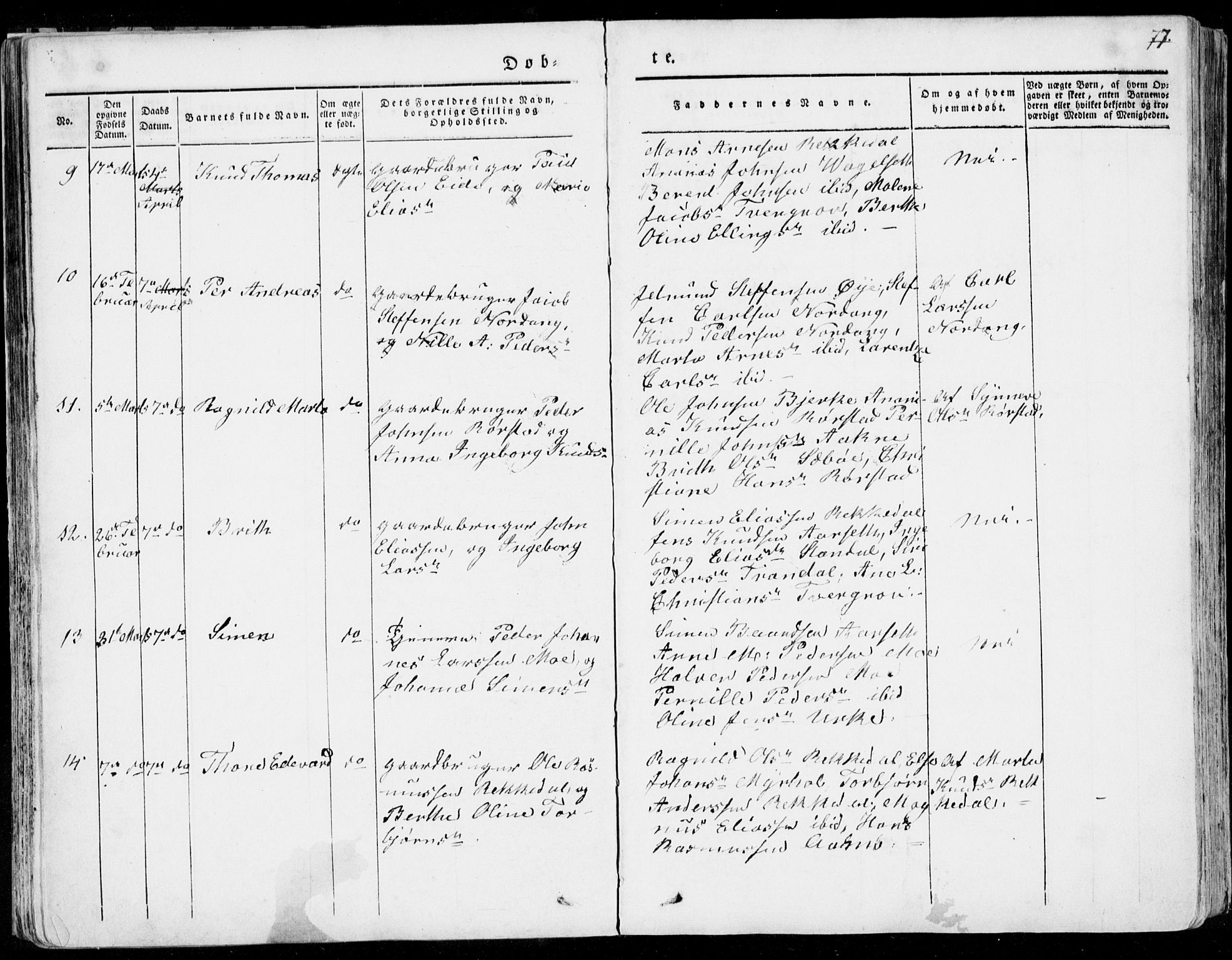 Ministerialprotokoller, klokkerbøker og fødselsregistre - Møre og Romsdal, AV/SAT-A-1454/515/L0208: Ministerialbok nr. 515A04, 1830-1846, s. 77