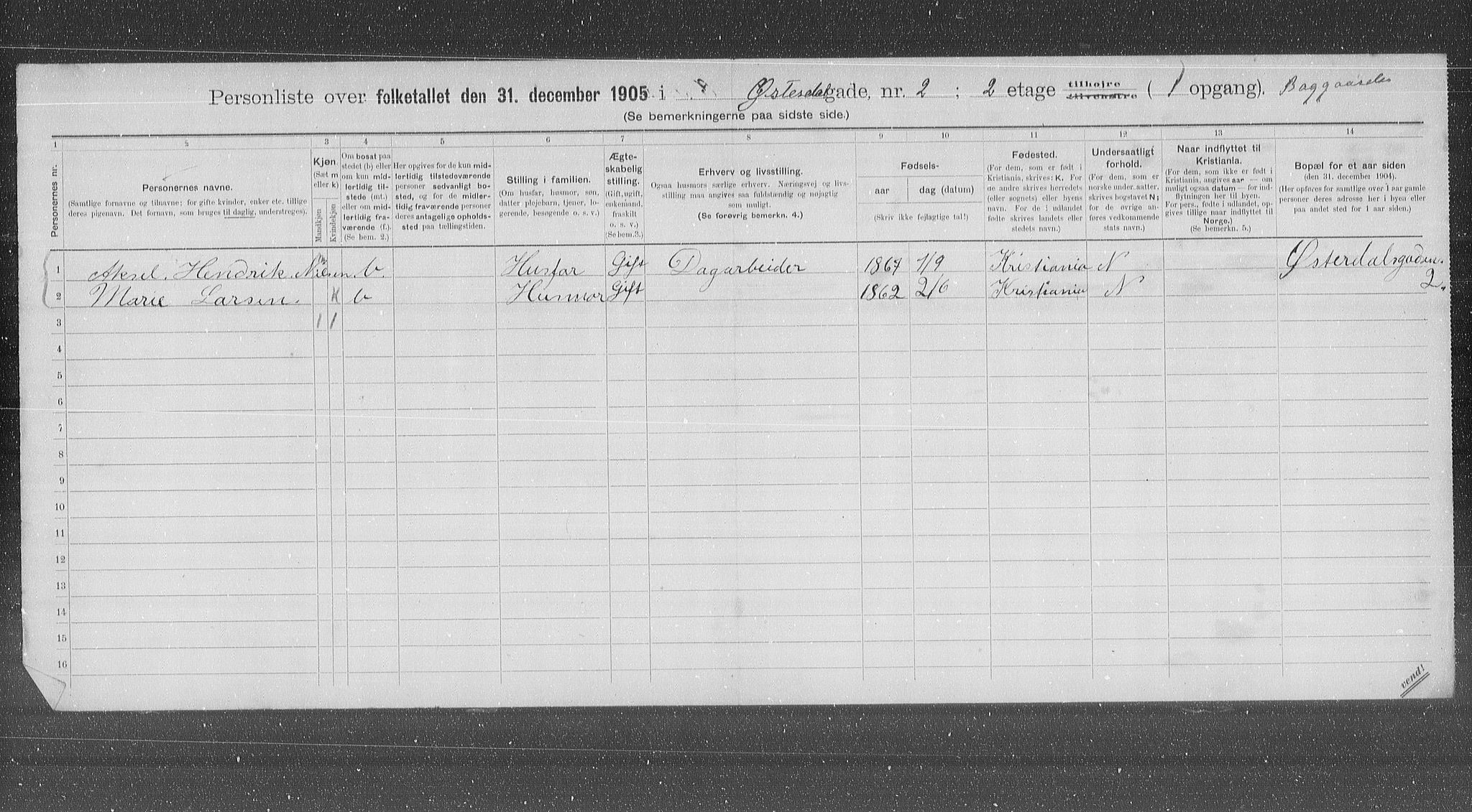 OBA, Kommunal folketelling 31.12.1905 for Kristiania kjøpstad, 1905, s. 67803