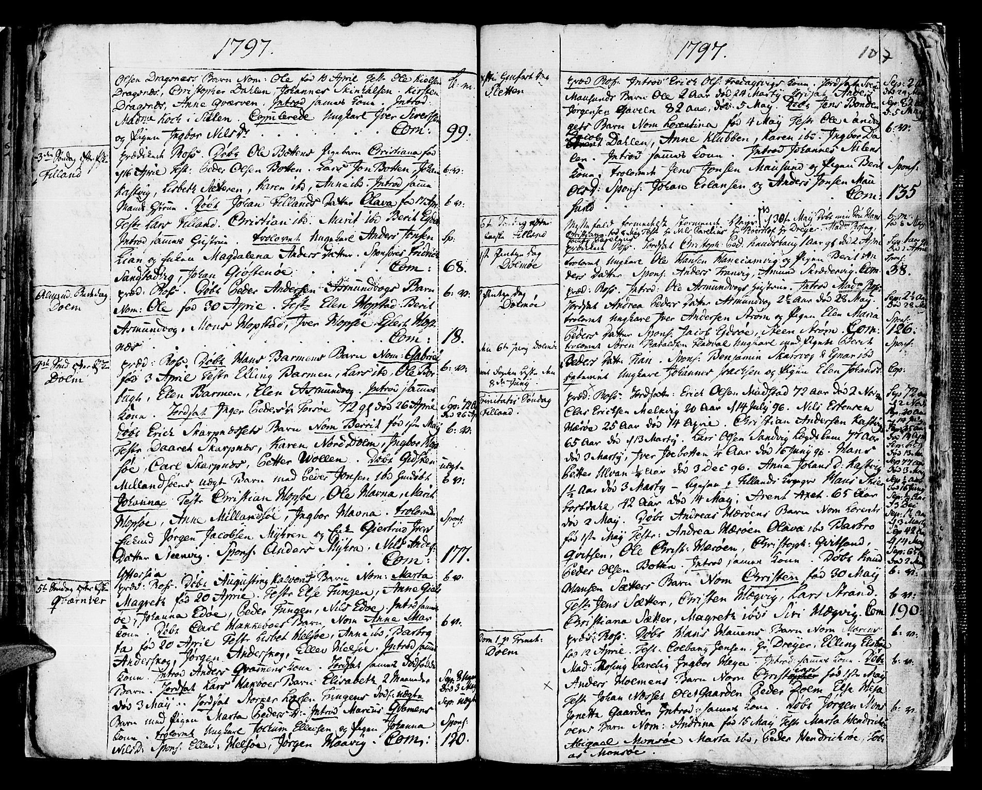 Ministerialprotokoller, klokkerbøker og fødselsregistre - Sør-Trøndelag, AV/SAT-A-1456/634/L0526: Ministerialbok nr. 634A02, 1775-1818, s. 107