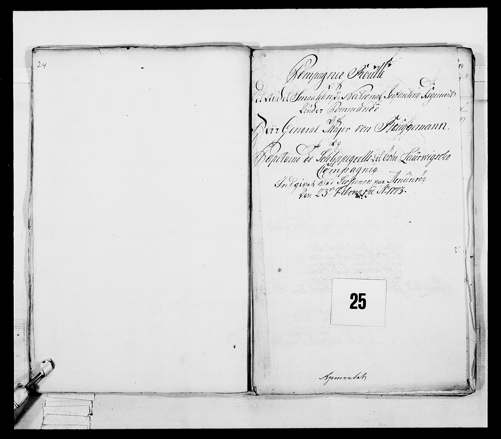 Generalitets- og kommissariatskollegiet, Det kongelige norske kommissariatskollegium, RA/EA-5420/E/Eh/L0054: 2. Smålenske nasjonale infanteriregiment, 1769-1776, s. 304