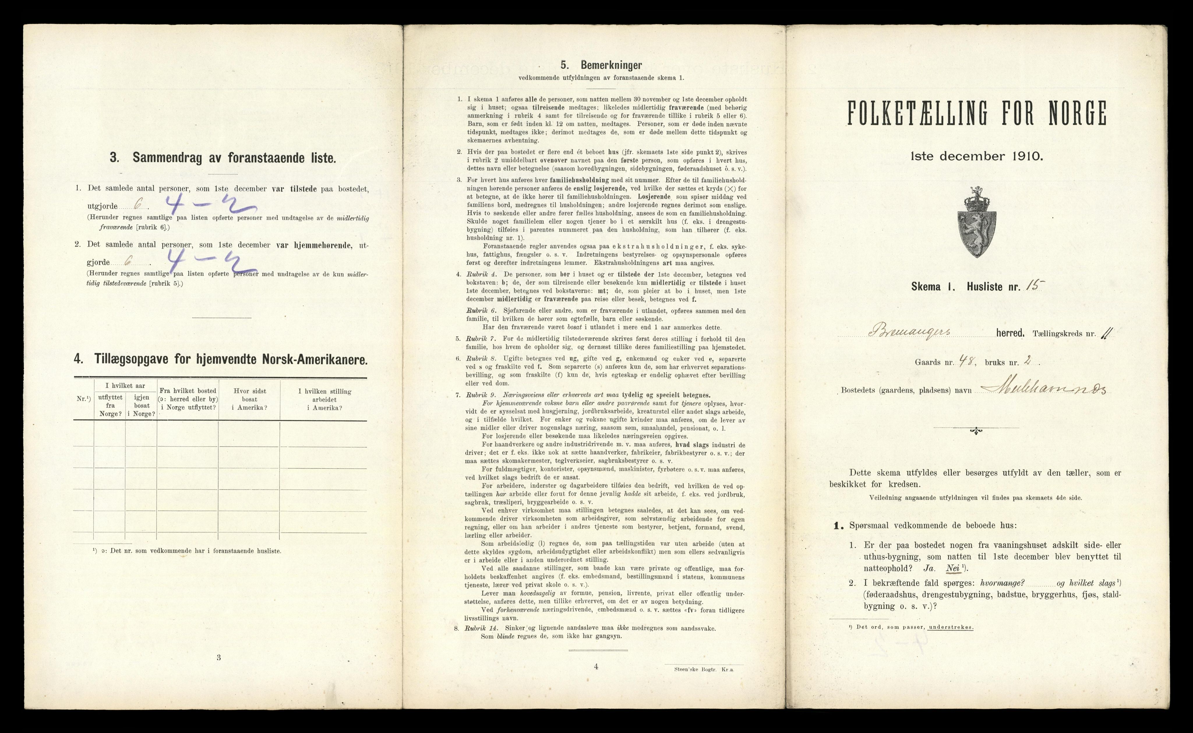 RA, Folketelling 1910 for 1438 Bremanger herred, 1910, s. 755