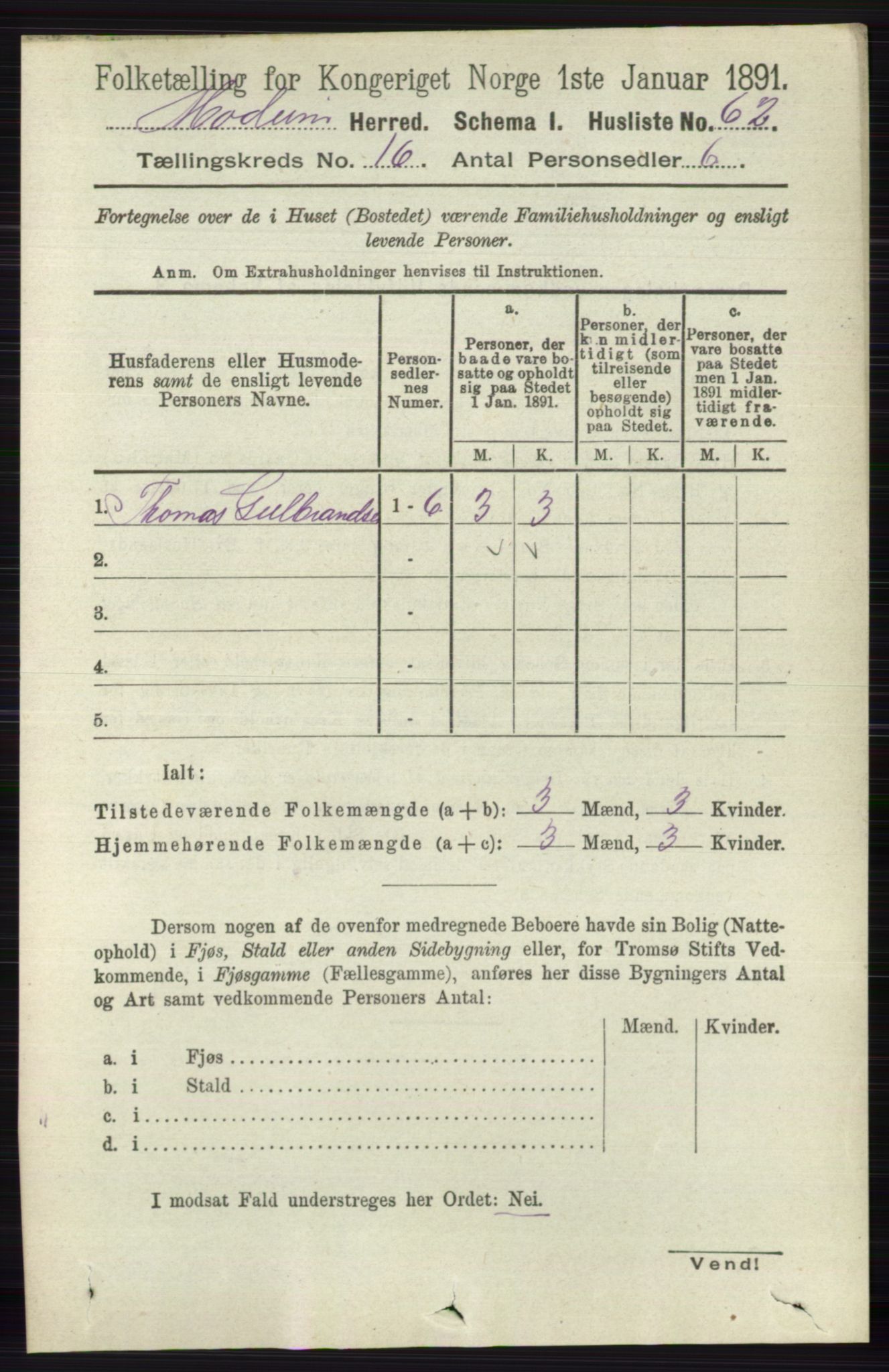 RA, Folketelling 1891 for 0623 Modum herred, 1891, s. 6177