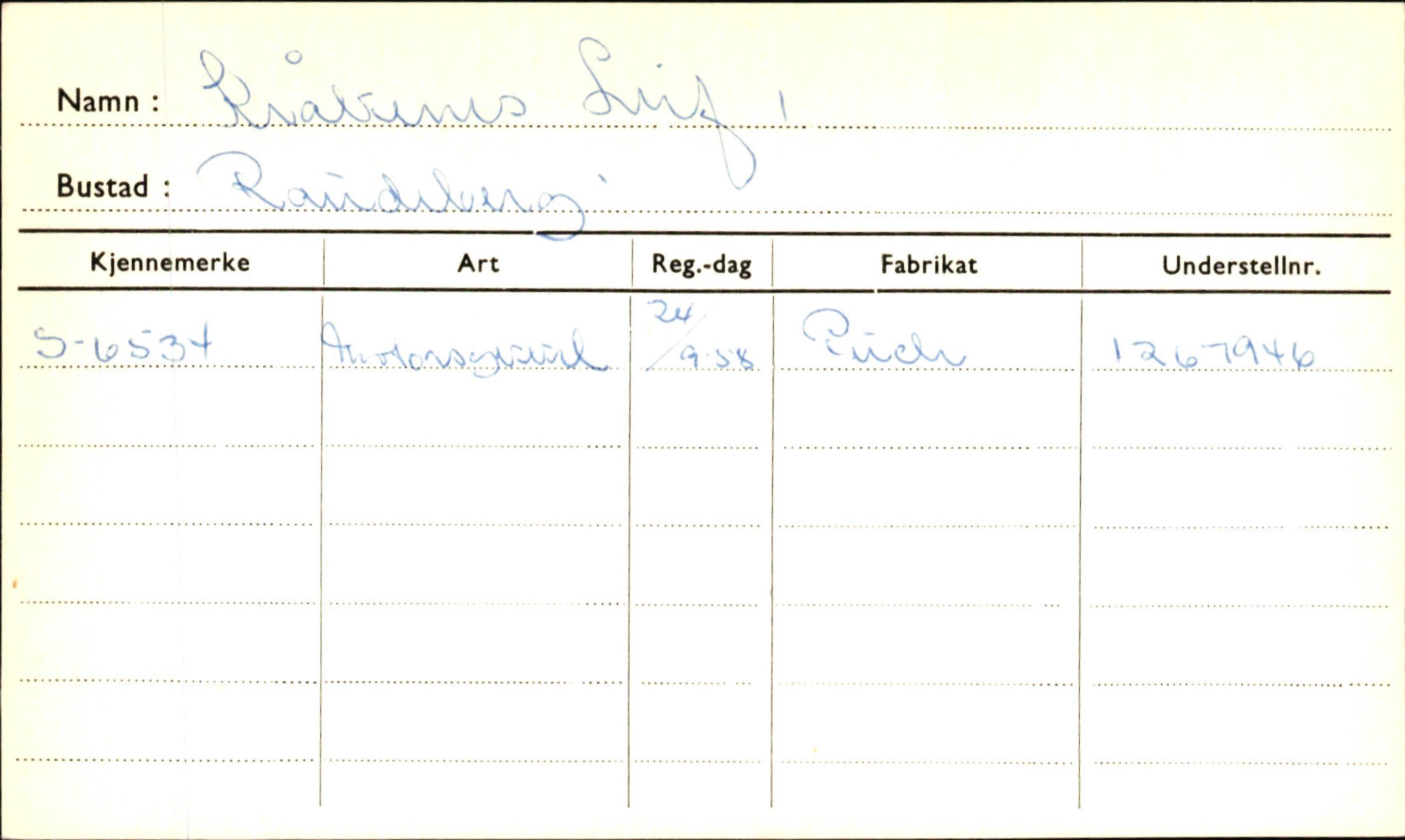 Statens vegvesen, Sogn og Fjordane vegkontor, SAB/A-5301/4/F/L0001B: Eigarregister Fjordane til 1.6.1961, 1930-1961, s. 263