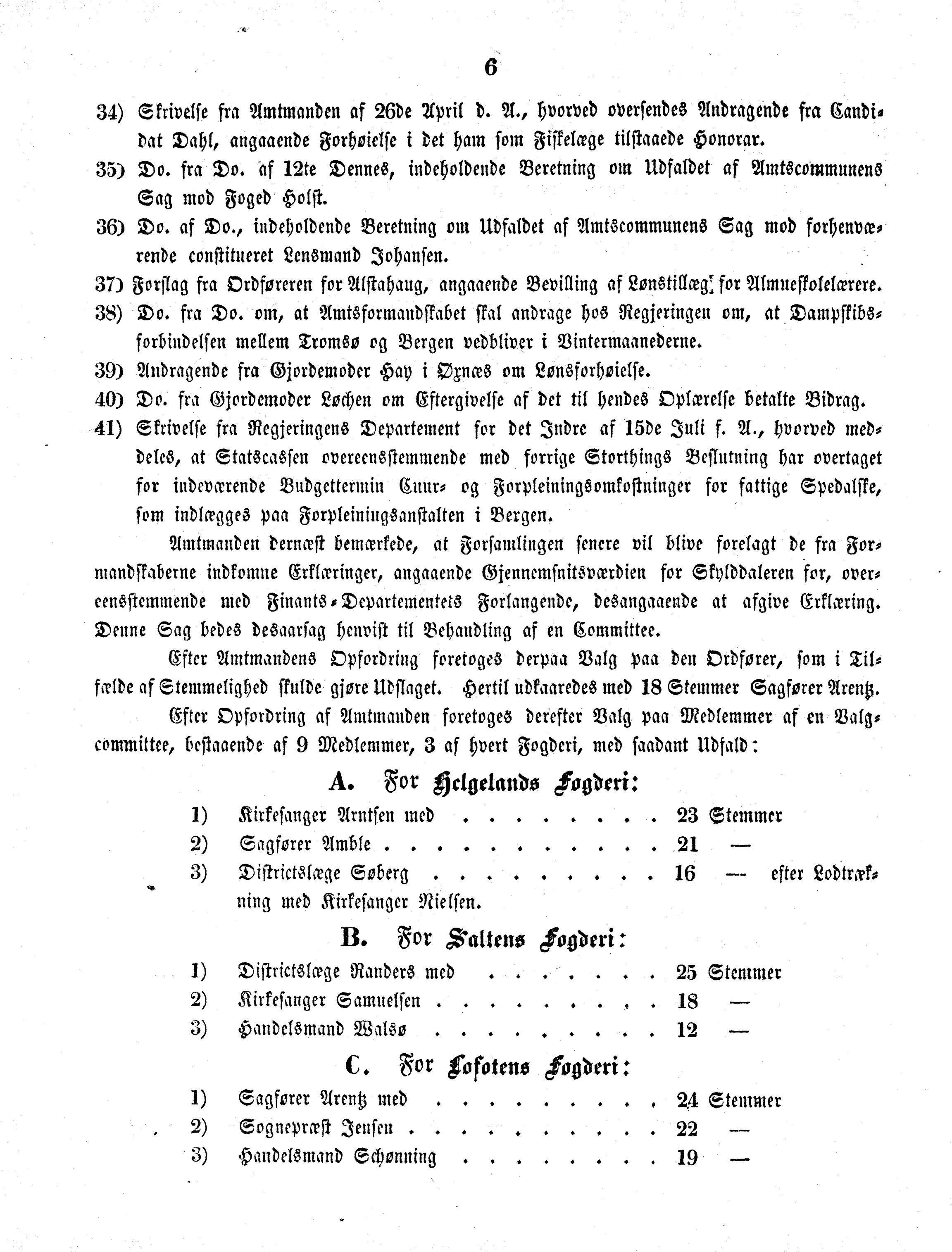 Nordland Fylkeskommune. Fylkestinget, AIN/NFK-17/176/A/Ac/L0003: Fylkestingsforhandlinger 1850-1860, 1850-1860