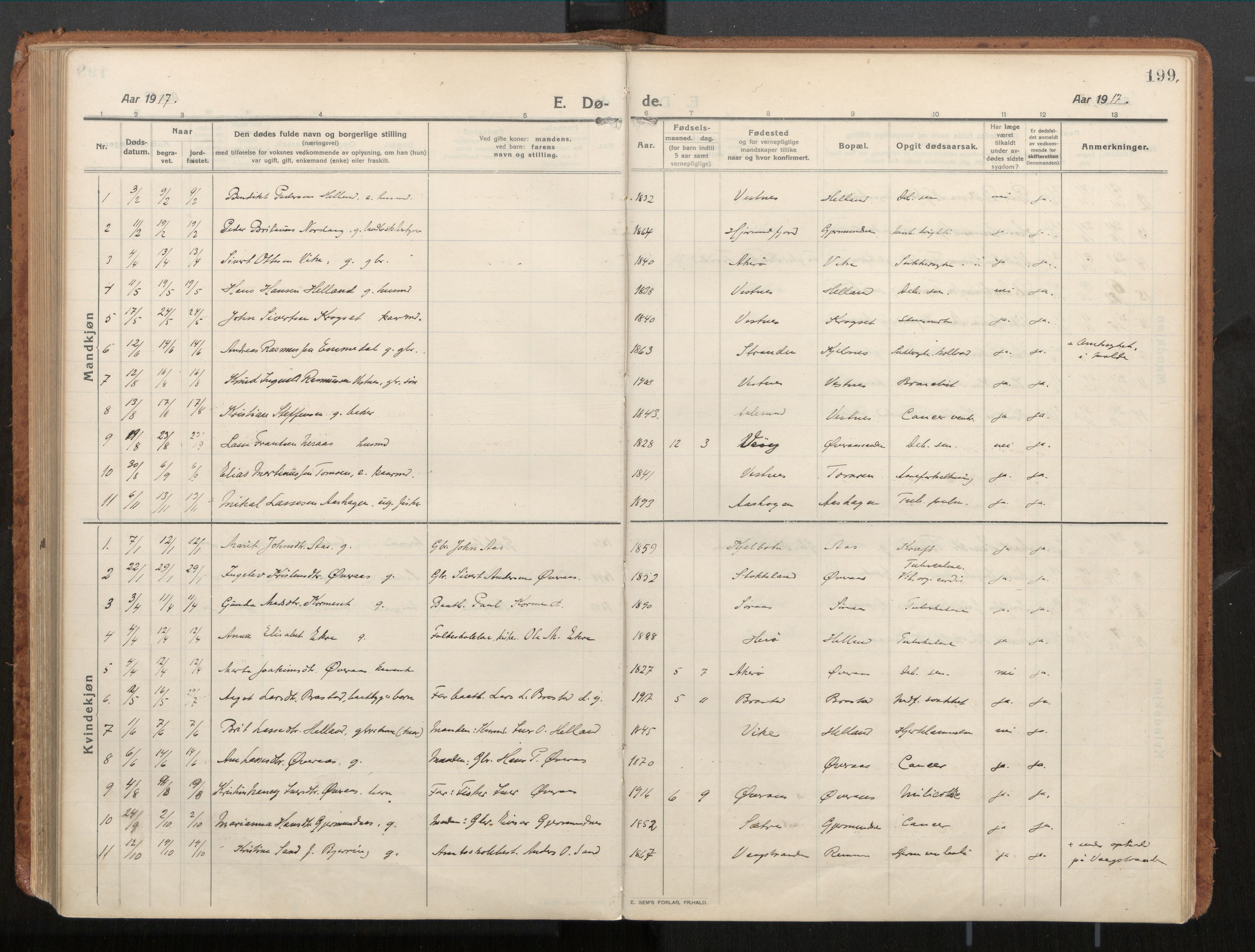 Ministerialprotokoller, klokkerbøker og fødselsregistre - Møre og Romsdal, AV/SAT-A-1454/539/L0534a: Ministerialbok nr. 539A08, 1912-1935, s. 199