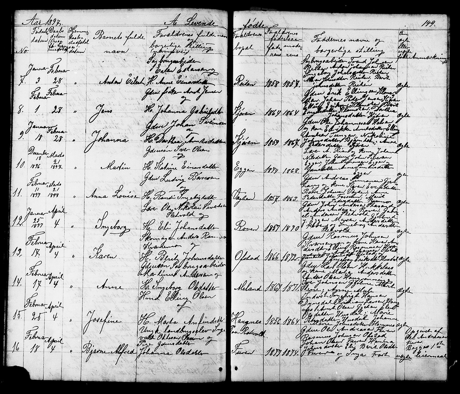 Ministerialprotokoller, klokkerbøker og fødselsregistre - Sør-Trøndelag, AV/SAT-A-1456/665/L0777: Klokkerbok nr. 665C02, 1867-1915, s. 149