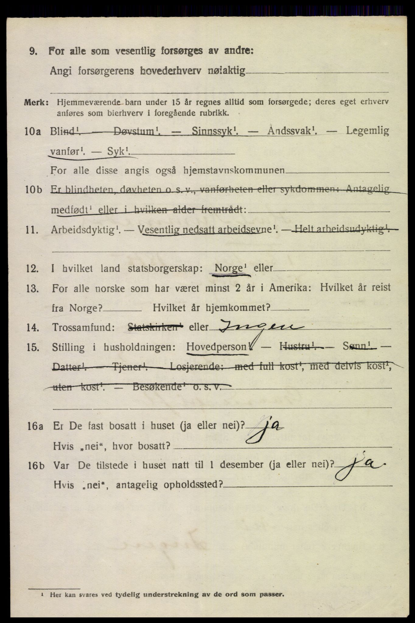 SAK, Folketelling 1920 for 1039 Herad herred, 1920, s. 1711