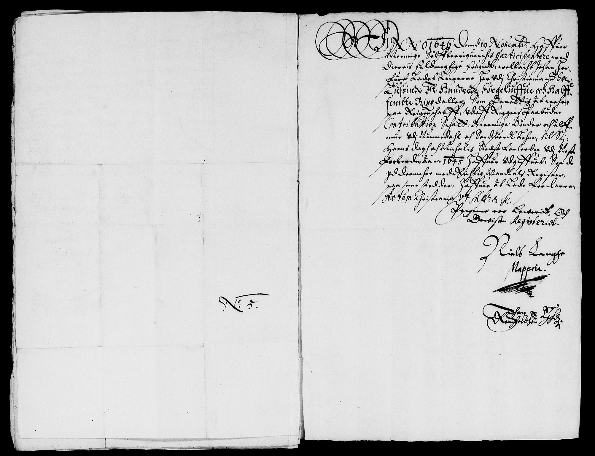 Rentekammeret inntil 1814, Reviderte regnskaper, Lensregnskaper, AV/RA-EA-5023/R/Rb/Rbn/L0003: Numedal og Sandsvær len, 1643-1648