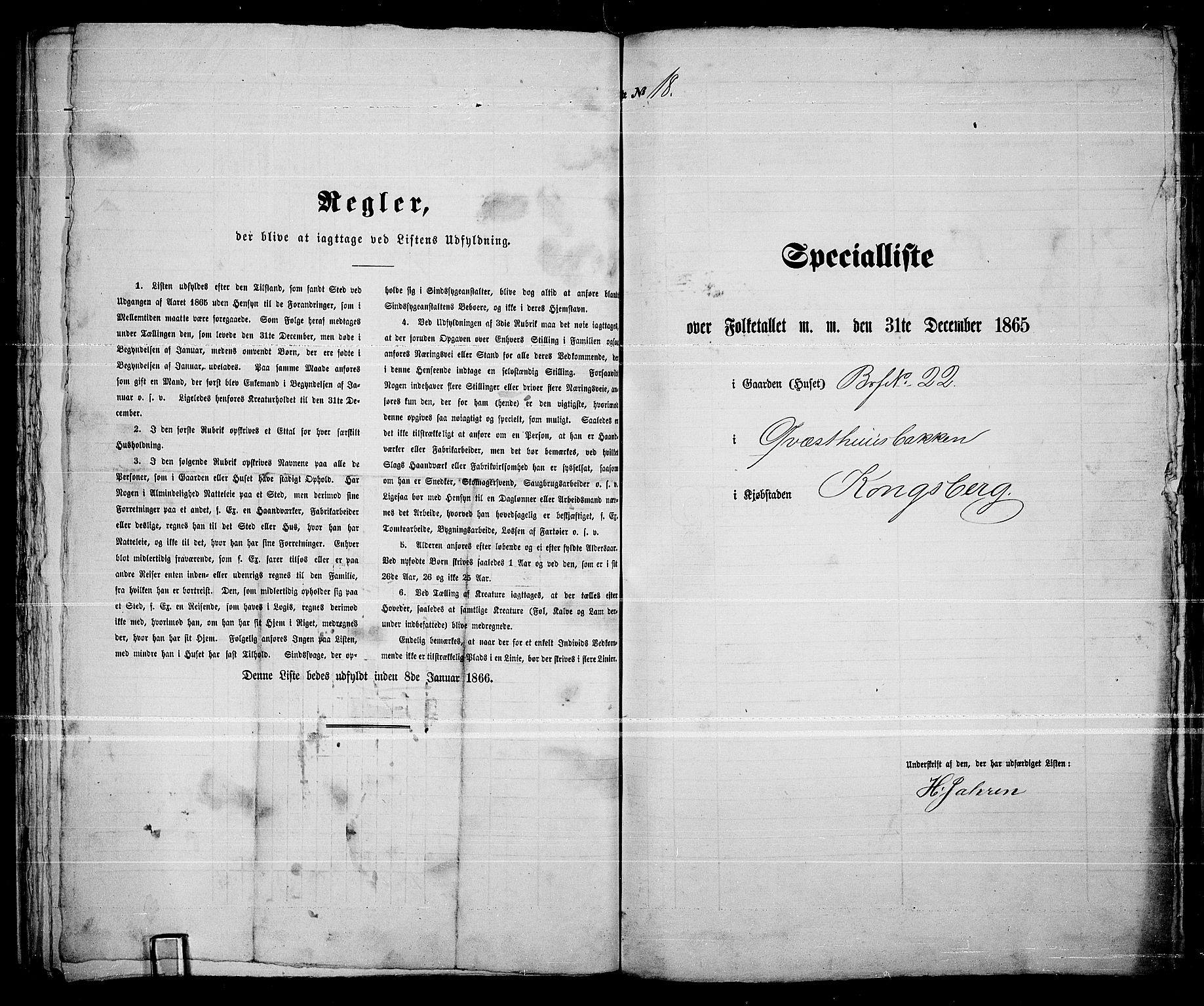 RA, Folketelling 1865 for 0604B Kongsberg prestegjeld, Kongsberg kjøpstad, 1865, s. 45