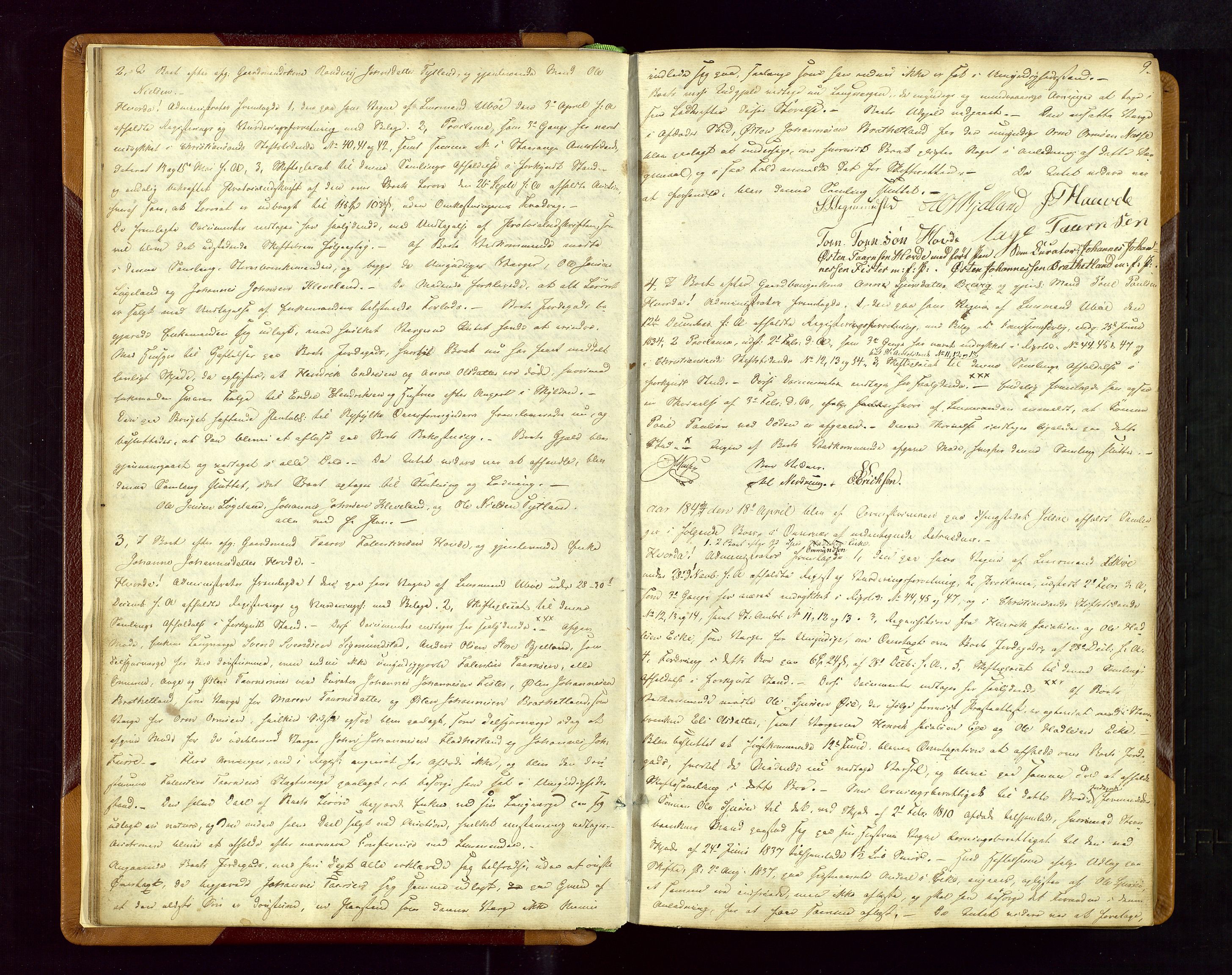 Ryfylke tingrett, AV/SAST-A-100055/001/IV/IVF/L0001: Skifteforhandlingsprotokoll A 1, 1844-1862, s. 9
