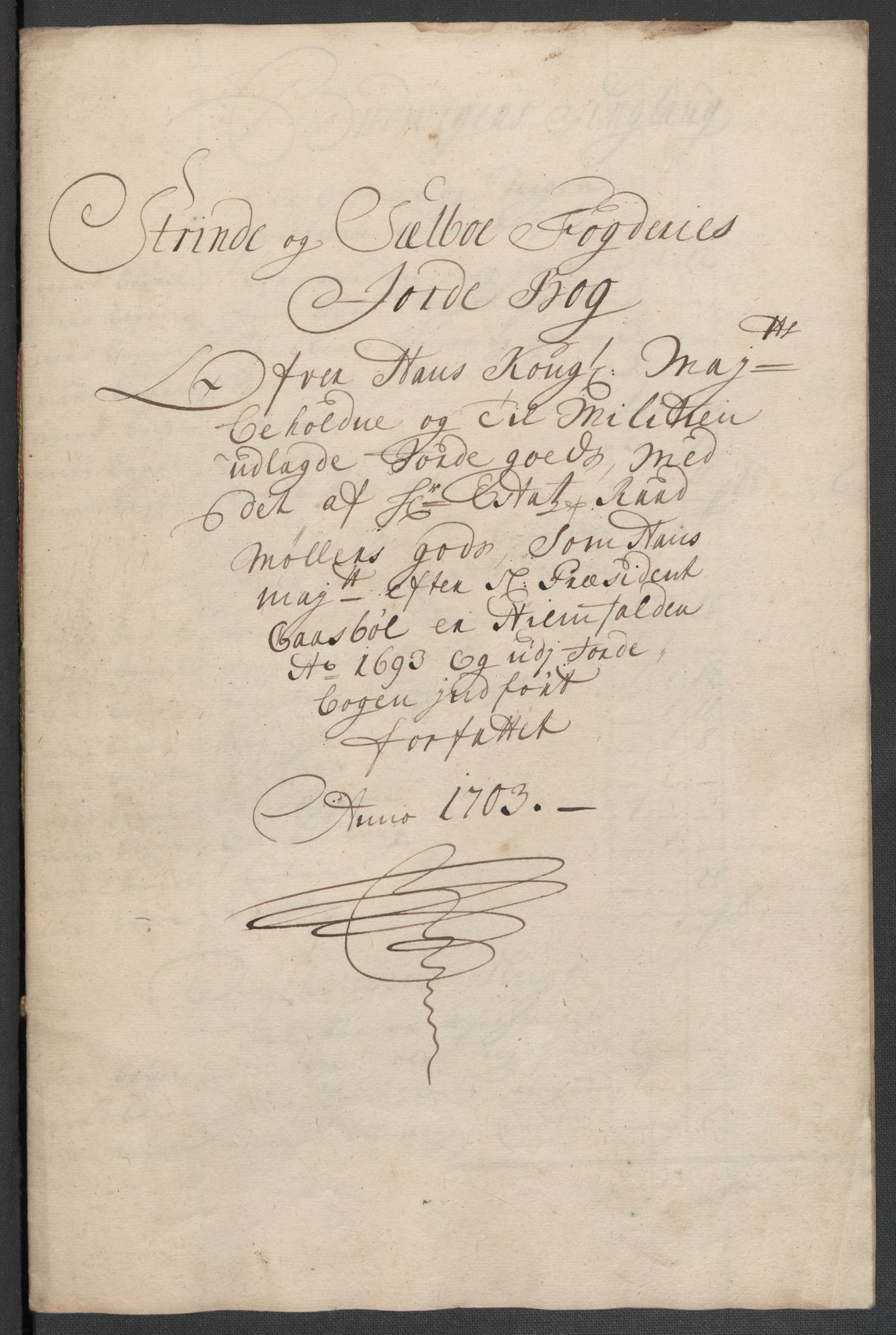 Rentekammeret inntil 1814, Reviderte regnskaper, Fogderegnskap, RA/EA-4092/R61/L4108: Fogderegnskap Strinda og Selbu, 1701-1703, s. 407