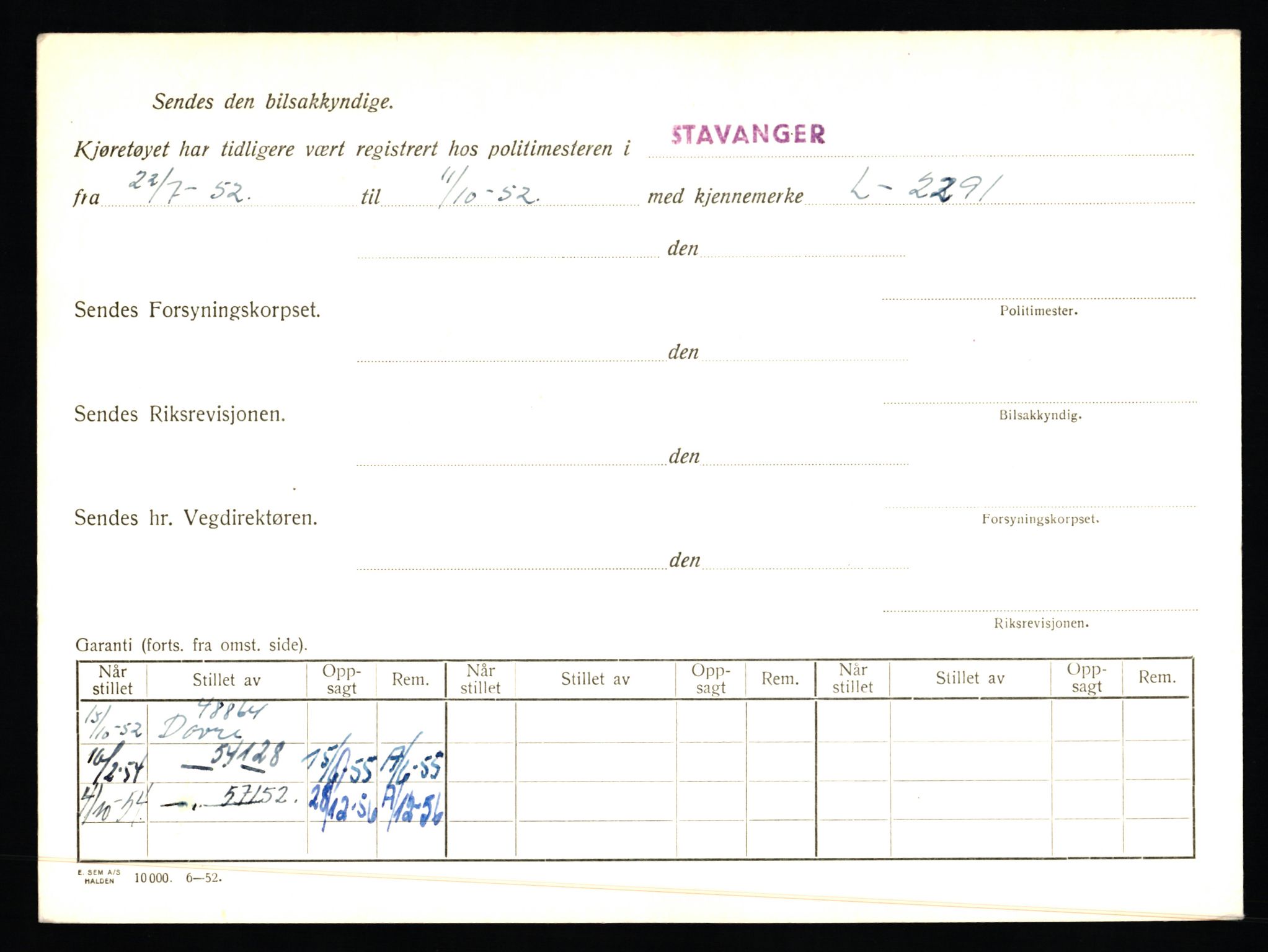 Stavanger trafikkstasjon, SAST/A-101942/0/F/L0018: L-10000 - L-10499, 1930-1971, s. 1356