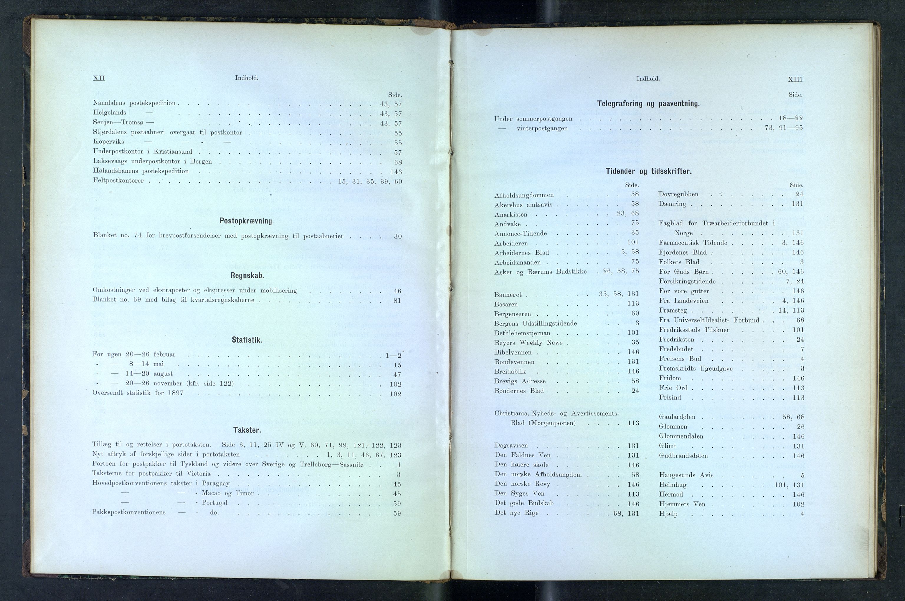 Norges Postmuseums bibliotek, NOPO/-/-/-: Sirkulærer fra Poststyrelsen, 1898