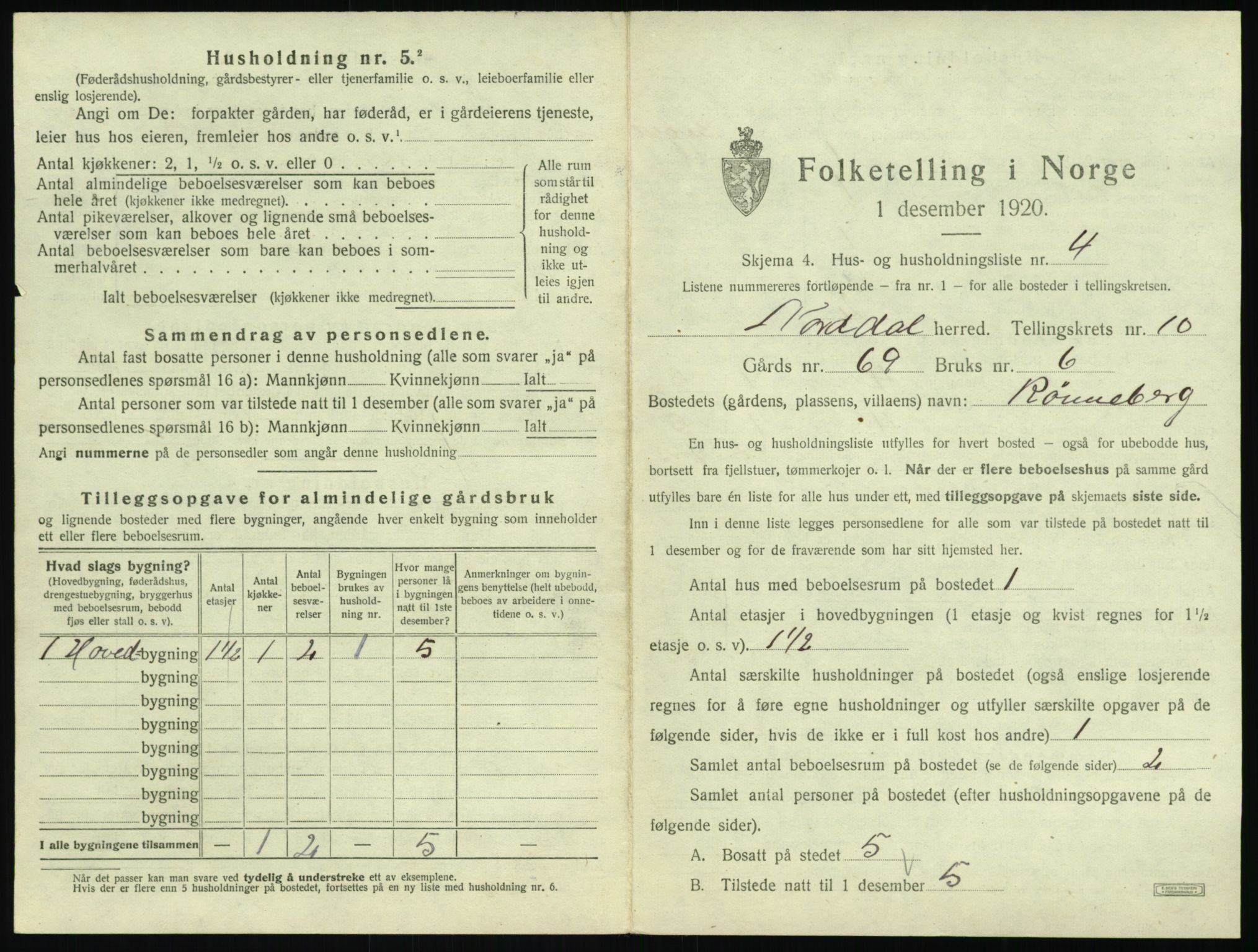 SAT, Folketelling 1920 for 1524 Norddal herred, 1920, s. 821