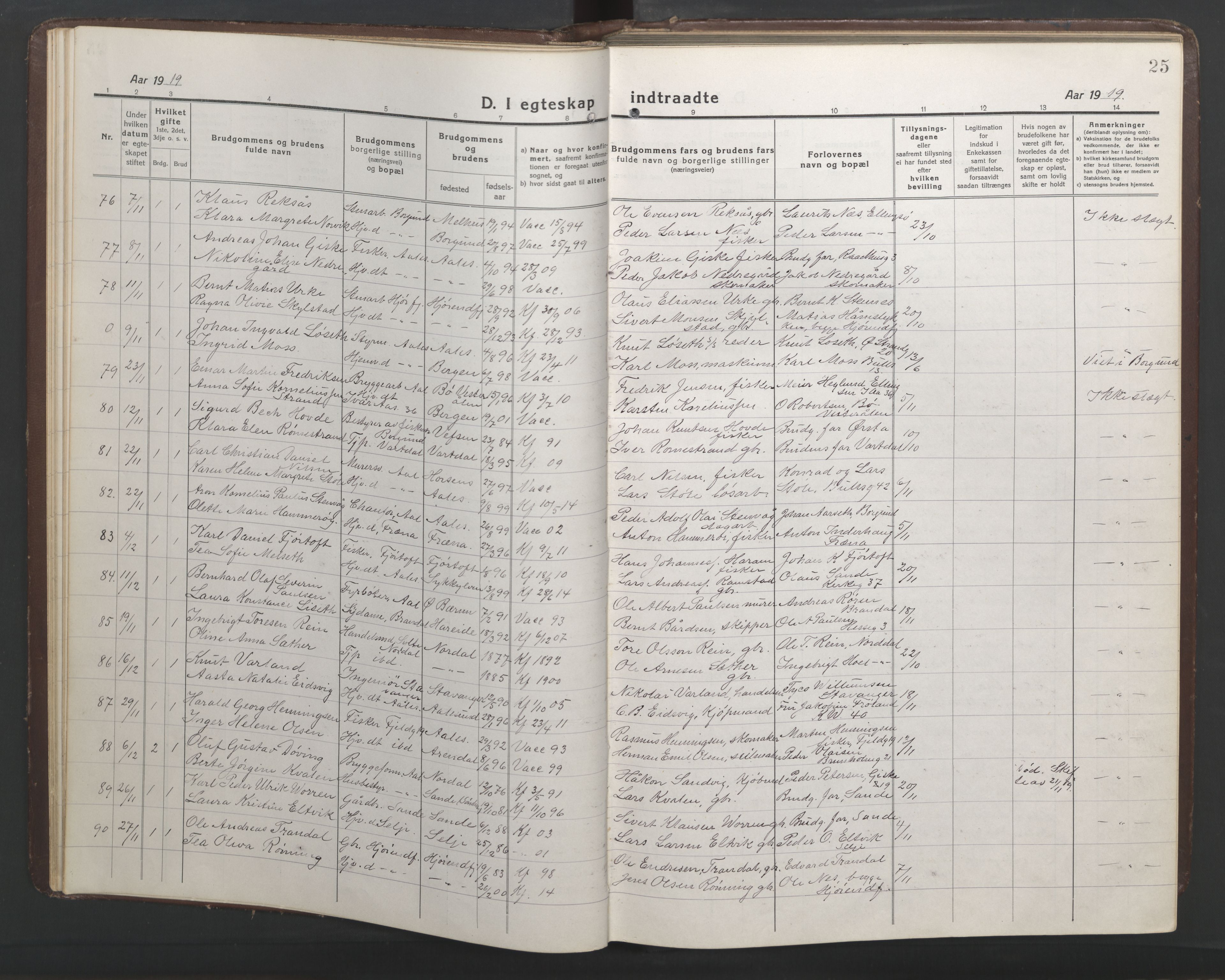 Ministerialprotokoller, klokkerbøker og fødselsregistre - Møre og Romsdal, AV/SAT-A-1454/529/L0473: Klokkerbok nr. 529C10, 1918-1941, s. 25