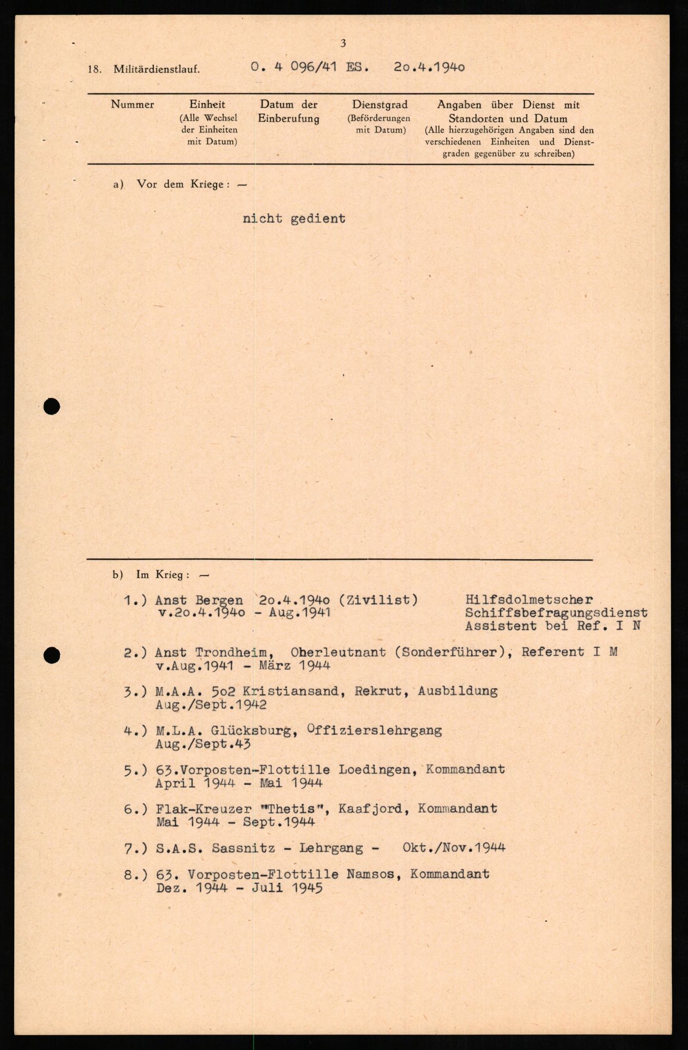 Forsvaret, Forsvarets overkommando II, AV/RA-RAFA-3915/D/Db/L0016: CI Questionaires. Tyske okkupasjonsstyrker i Norge. Tyskere., 1945-1946, s. 838