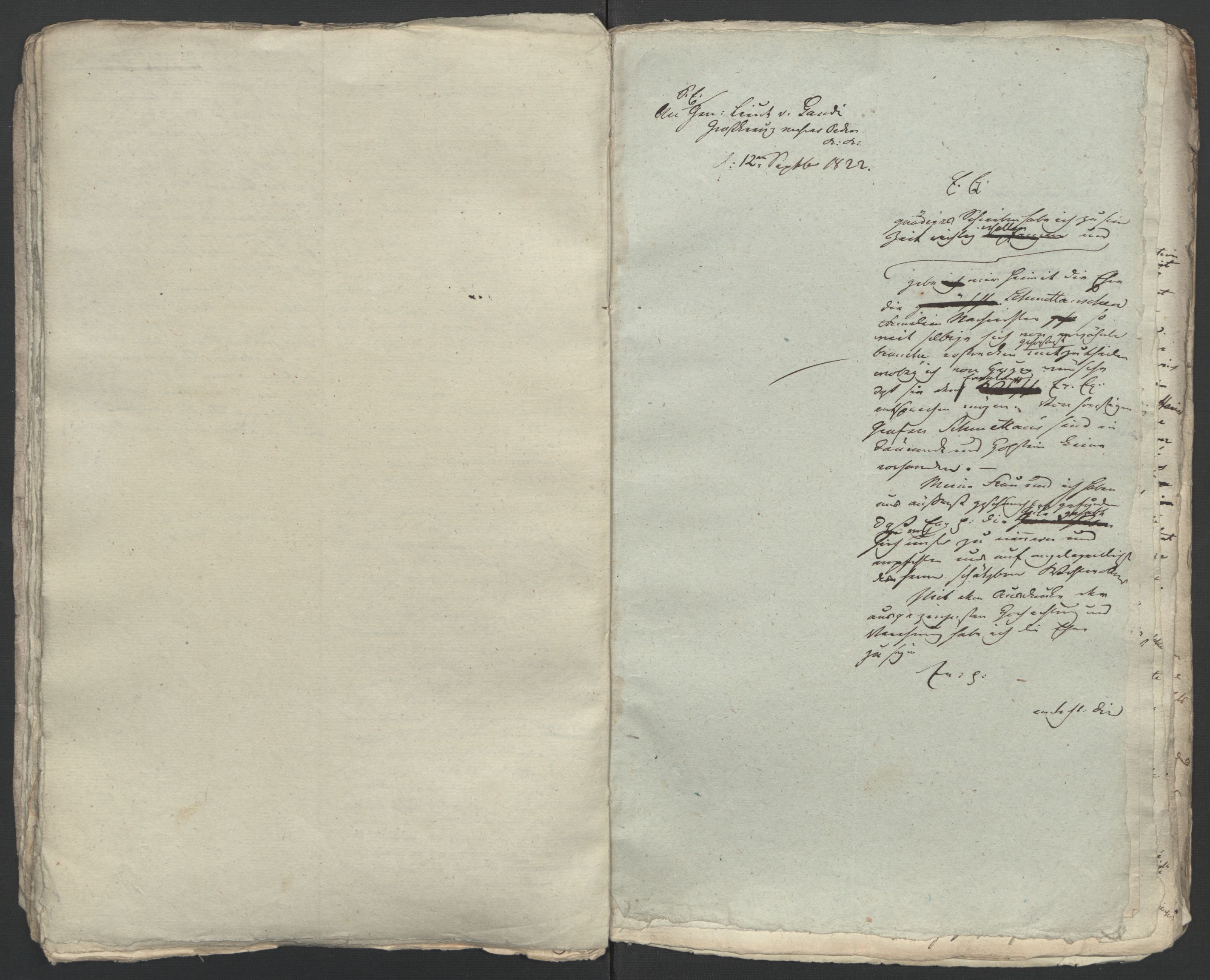 Faye, Andreas, AV/RA-PA-0015/F/Fh/L0026/0004: -- / Geheime-legationsraad Irgens-Berghs breve i consept 1817-1827, s. 32