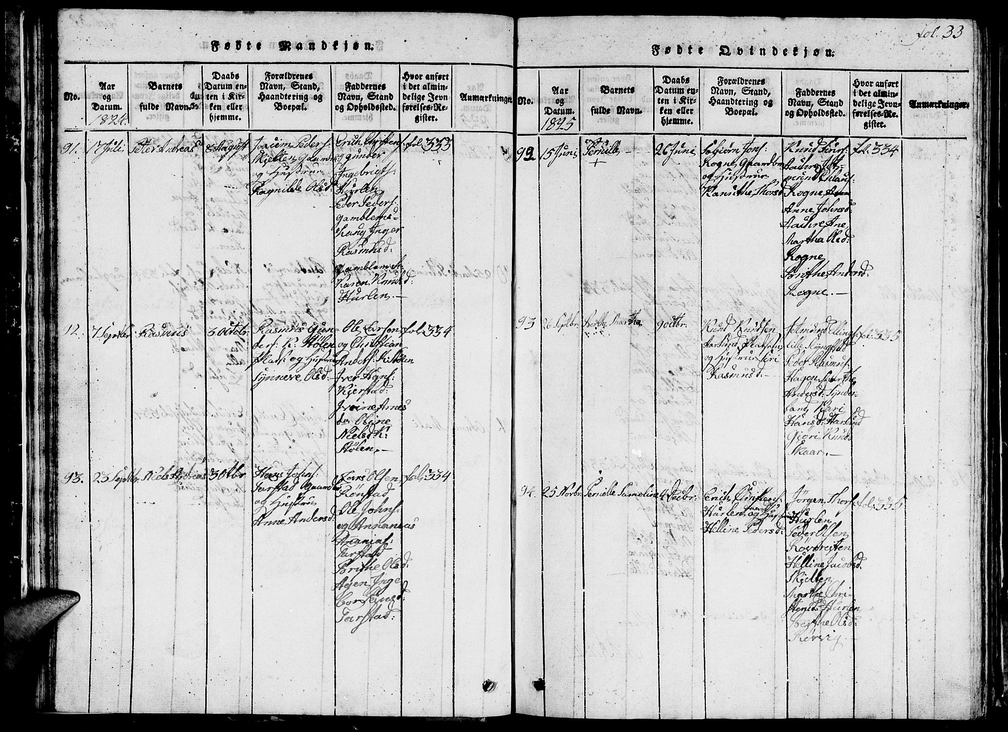 Ministerialprotokoller, klokkerbøker og fødselsregistre - Møre og Romsdal, AV/SAT-A-1454/536/L0506: Klokkerbok nr. 536C01, 1818-1859, s. 33