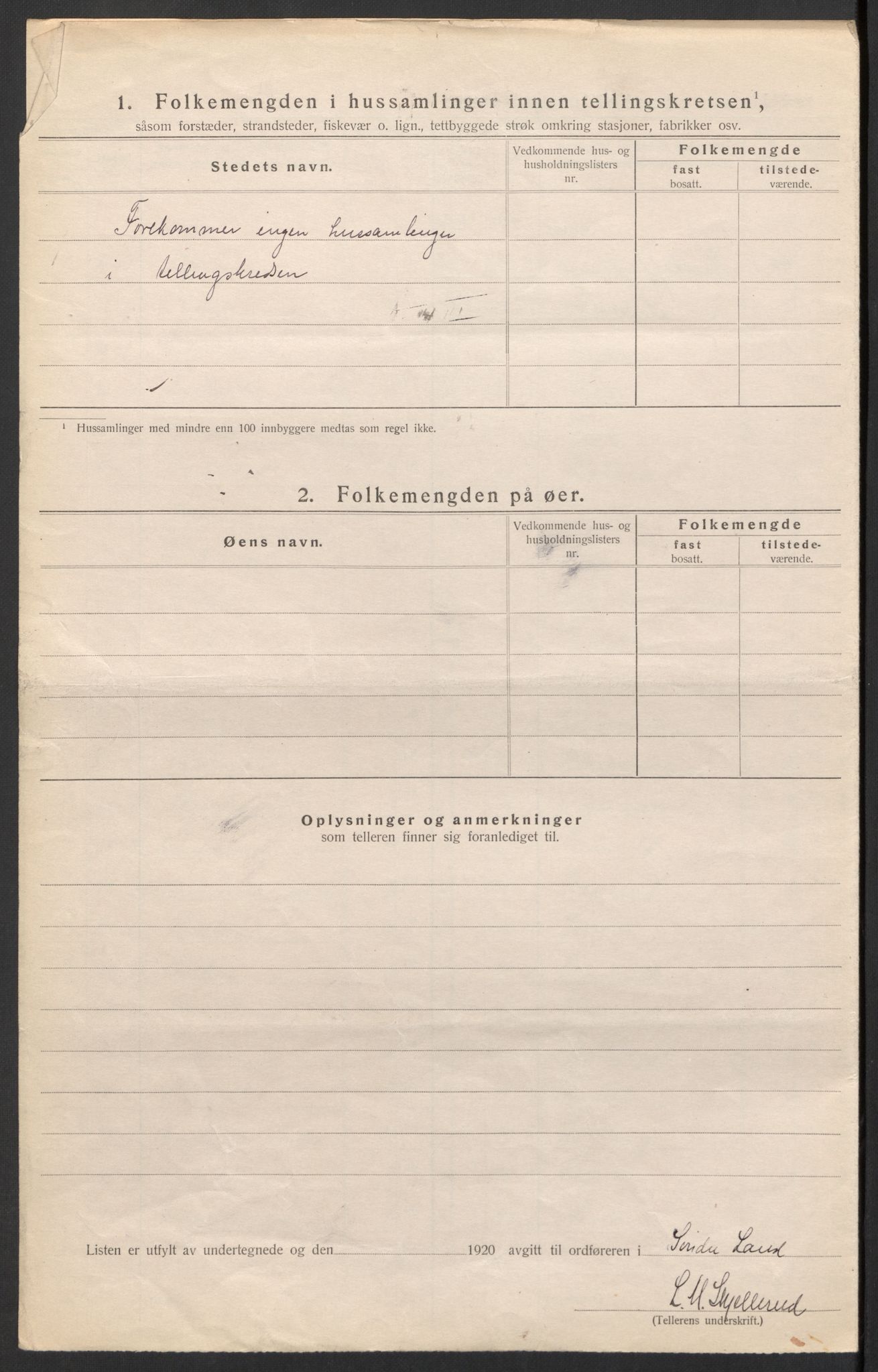 SAH, Folketelling 1920 for 0536 Søndre Land herred, 1920, s. 38