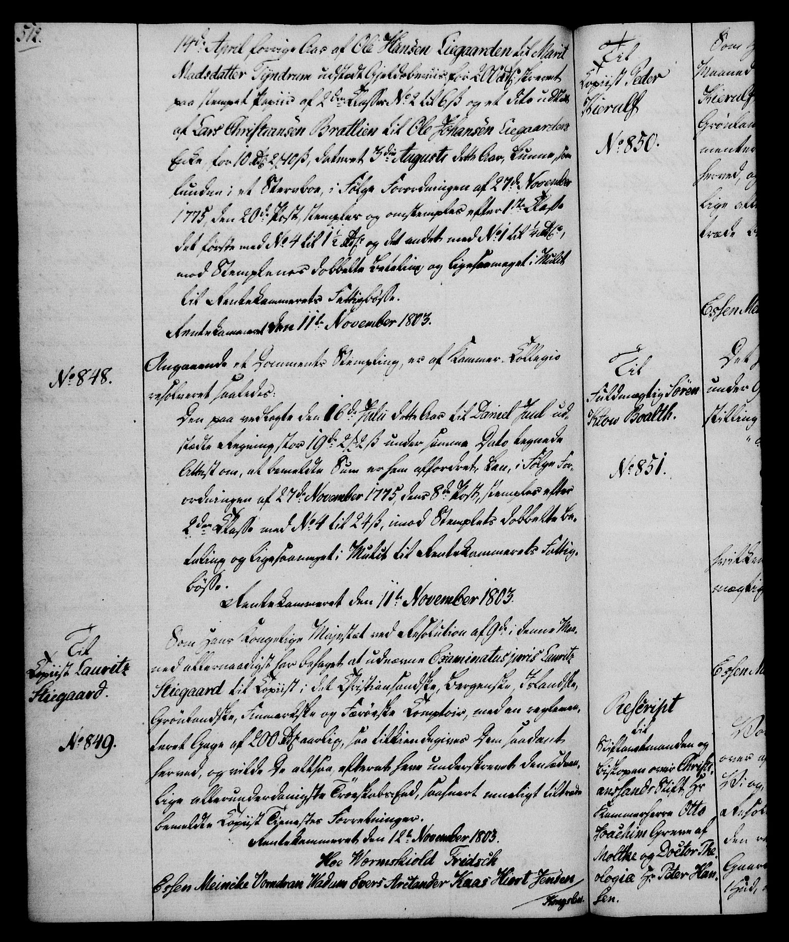 Rentekammeret, Kammerkanselliet, AV/RA-EA-3111/G/Gg/Gga/L0017: Norsk ekspedisjonsprotokoll med register (merket RK 53.17), 1801-1803, s. 512