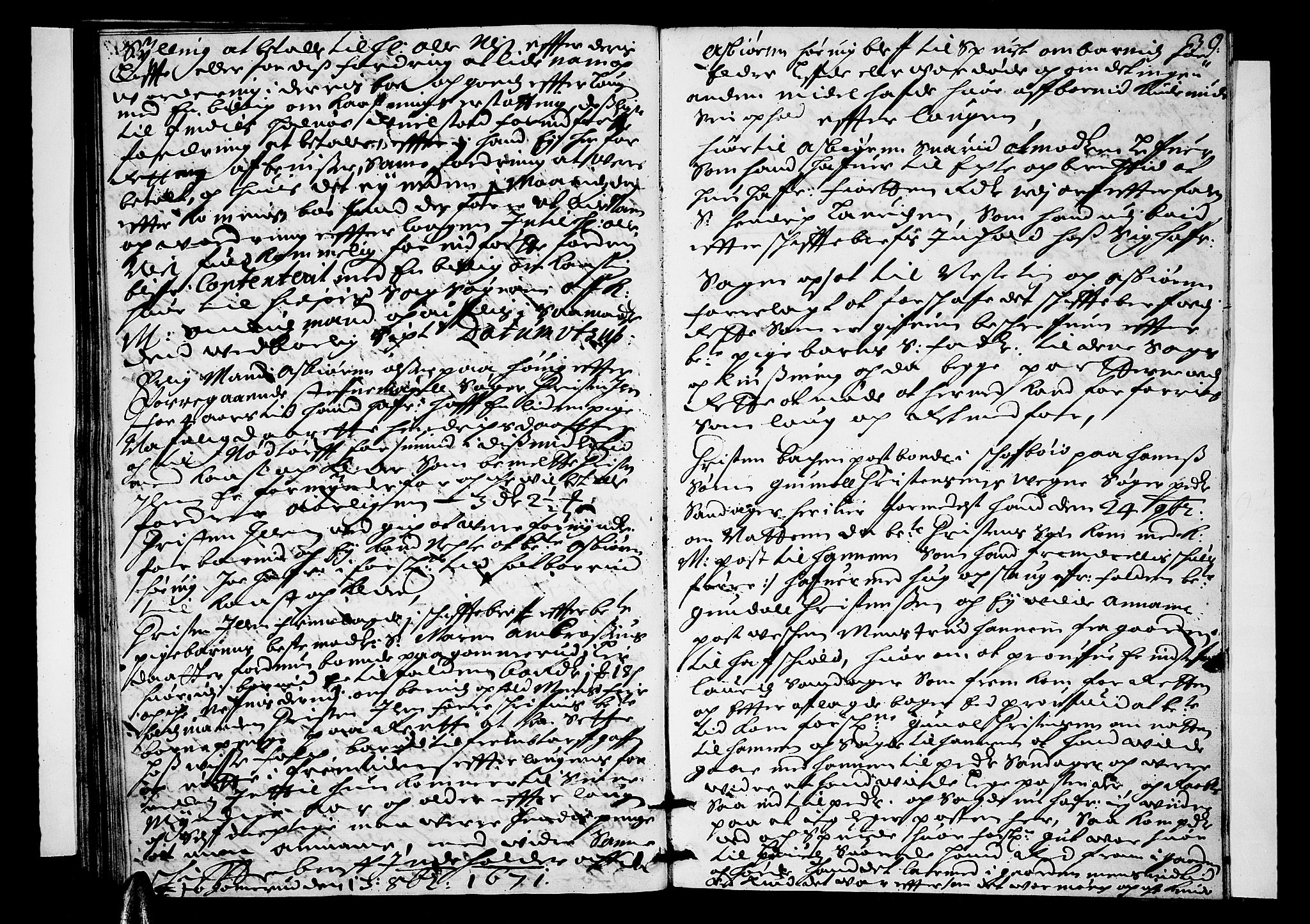 Lier, Røyken og Hurum sorenskriveri, SAKO/A-89/F/Fa/L0017: Tingbok, 1676, s. 39