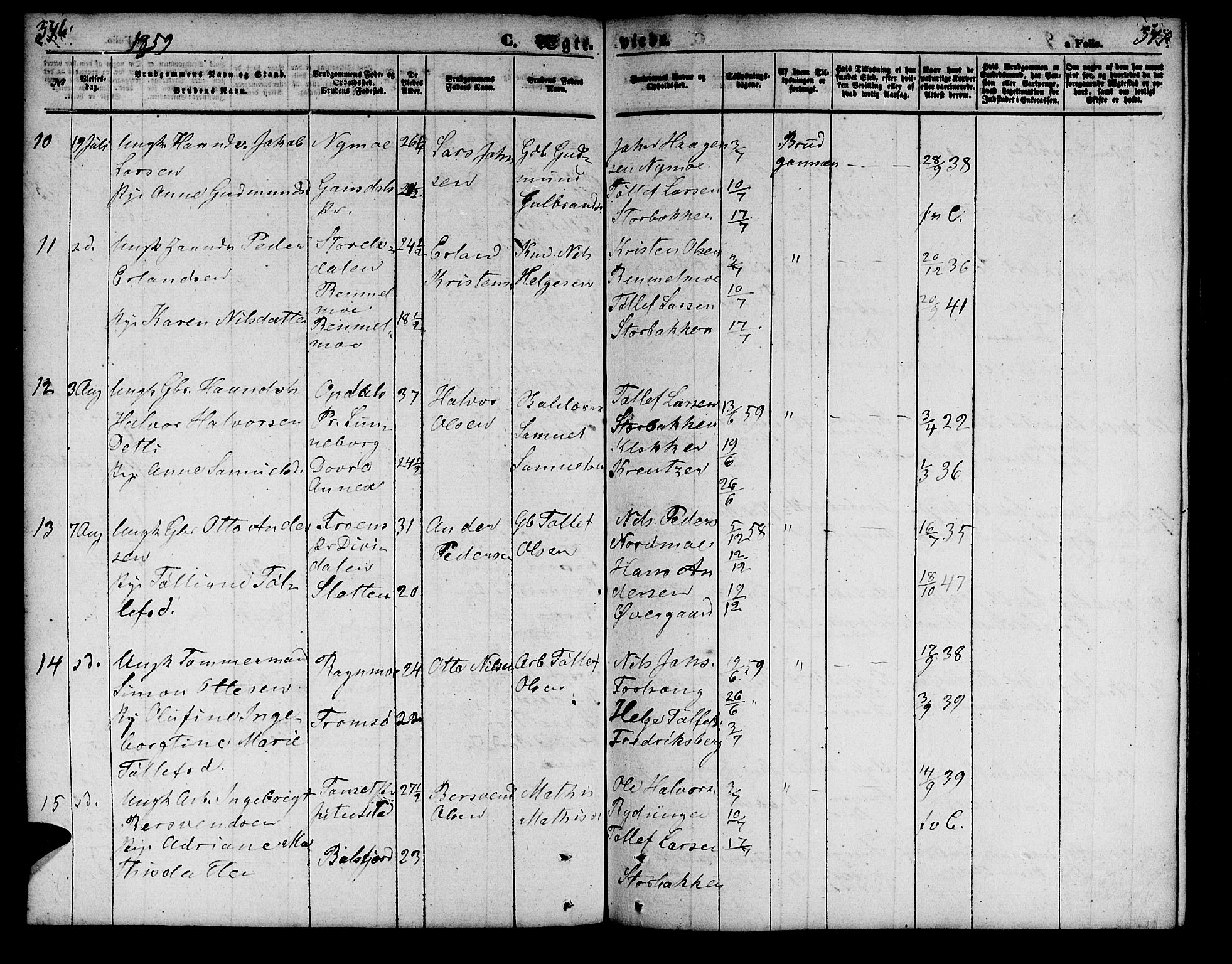 Målselv sokneprestembete, AV/SATØ-S-1311/G/Ga/Gab/L0001klokker: Klokkerbok nr. 1, 1856-1866, s. 346-347
