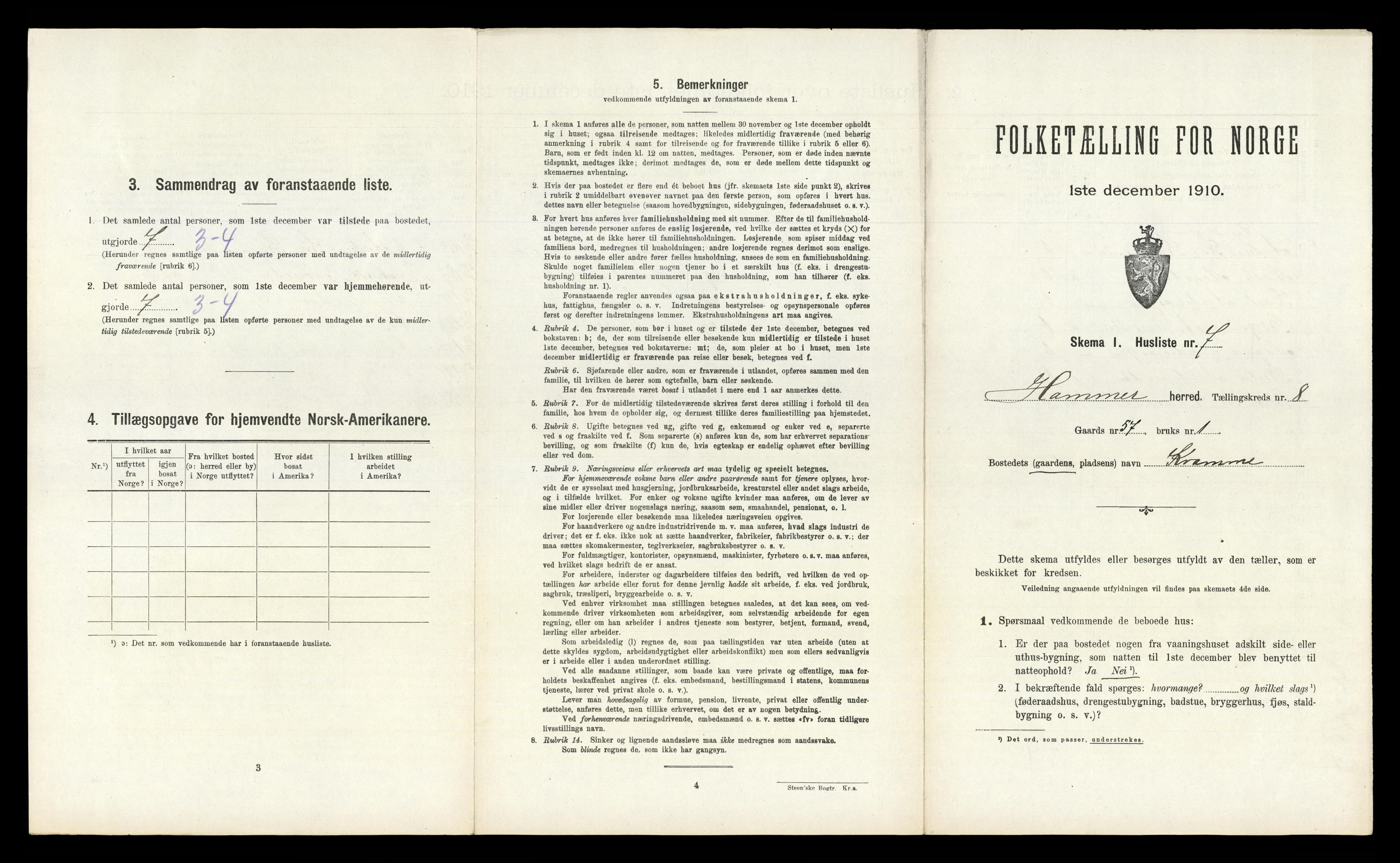 RA, Folketelling 1910 for 1254 Hamre herred, 1910, s. 576
