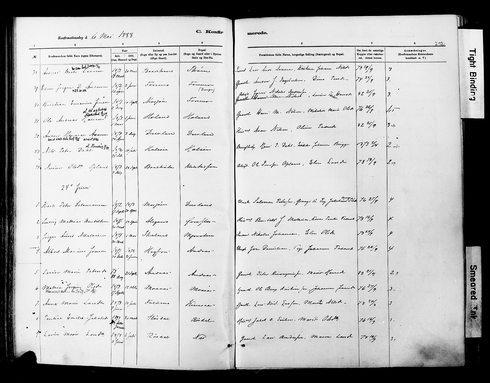 Ministerialprotokoller, klokkerbøker og fødselsregistre - Nordland, AV/SAT-A-1459/820/L0295: Ministerialbok nr. 820A16, 1880-1896, s. 212