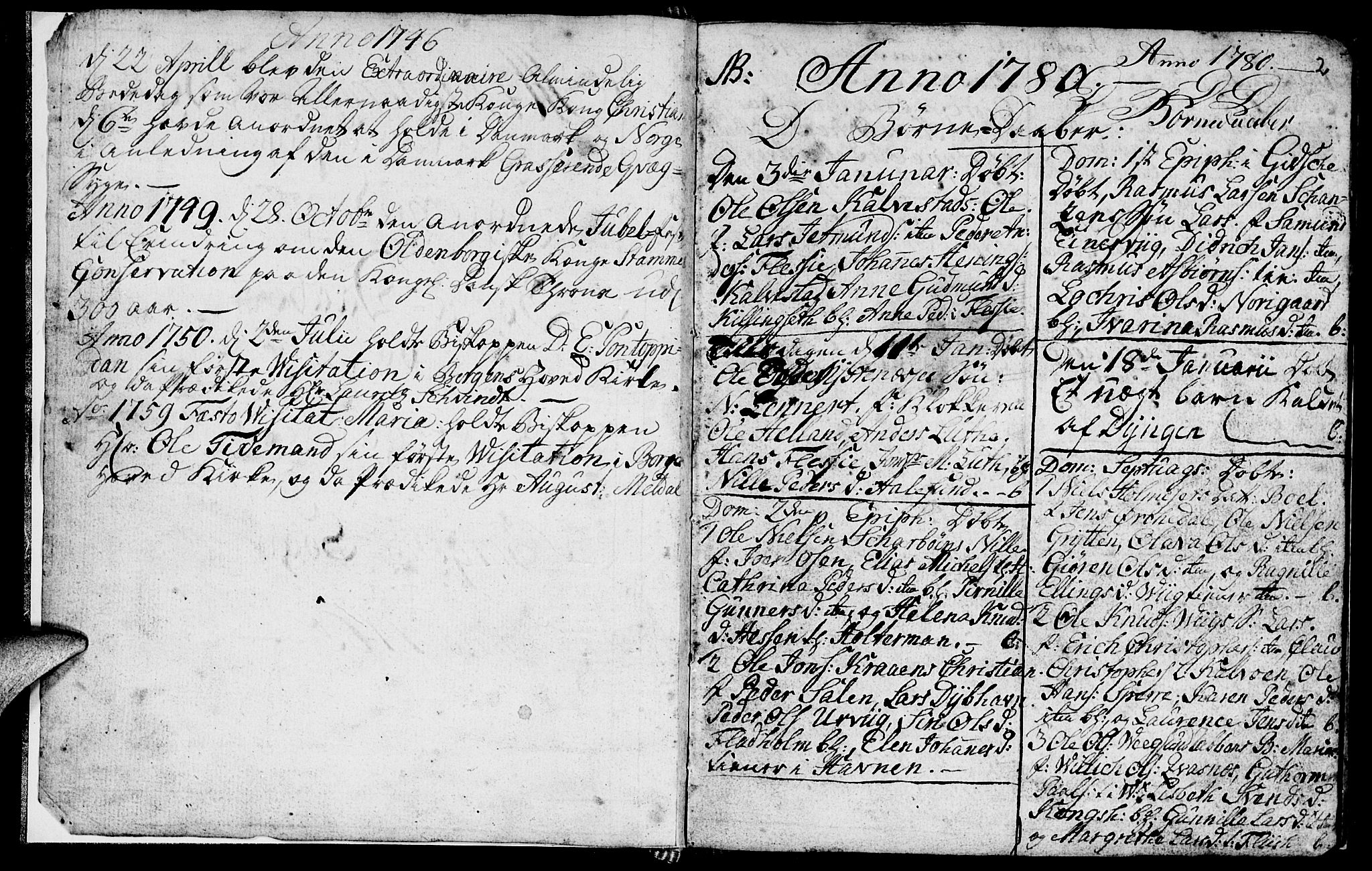 Ministerialprotokoller, klokkerbøker og fødselsregistre - Møre og Romsdal, AV/SAT-A-1454/528/L0420: Klokkerbok nr. 528C01, 1764-1784, s. 2