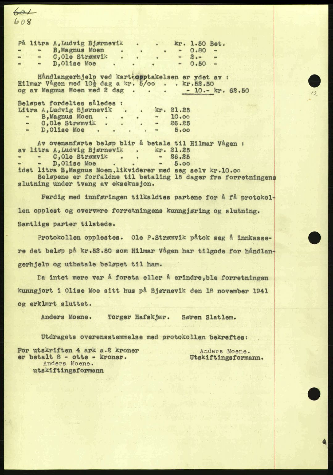 Nordmøre sorenskriveri, SAT/A-4132/1/2/2Ca: Pantebok nr. A92, 1942-1942, Dagboknr: 1175/1942