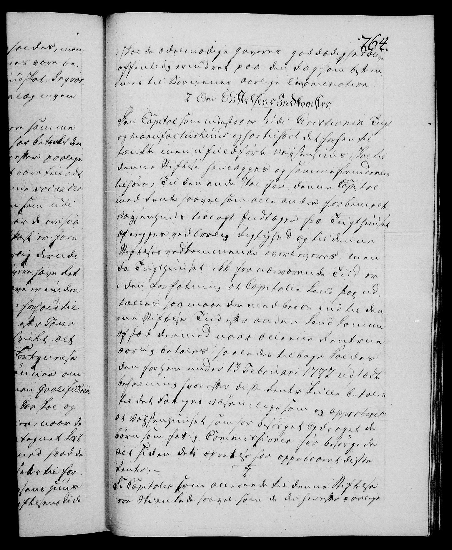 Danske Kanselli 1572-1799, AV/RA-EA-3023/F/Fc/Fca/Fcaa/L0049: Norske registre, 1782-1783, s. 764a
