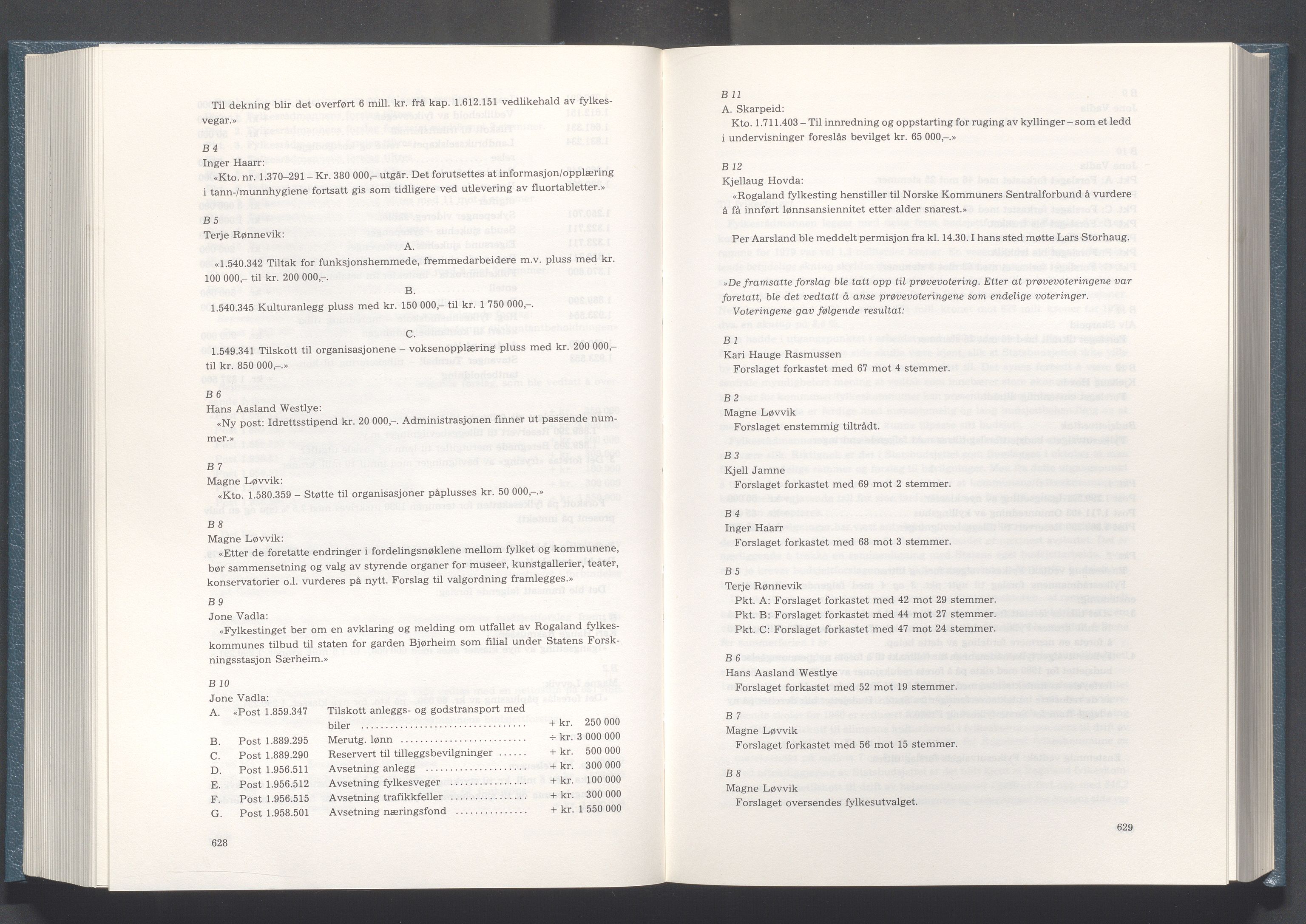 Rogaland fylkeskommune - Fylkesrådmannen , IKAR/A-900/A/Aa/Aaa/L0099: Møtebok , 1979, s. 628-629