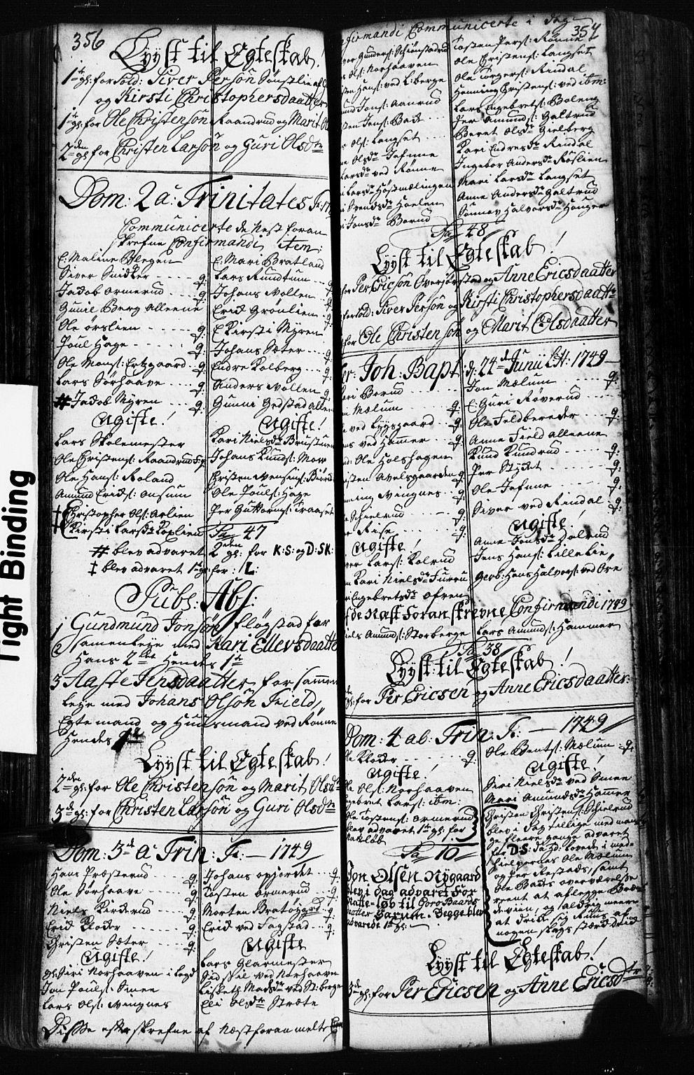 Fåberg prestekontor, AV/SAH-PREST-086/H/Ha/Hab/L0002: Klokkerbok nr. 2, 1741-1756, s. 356-357