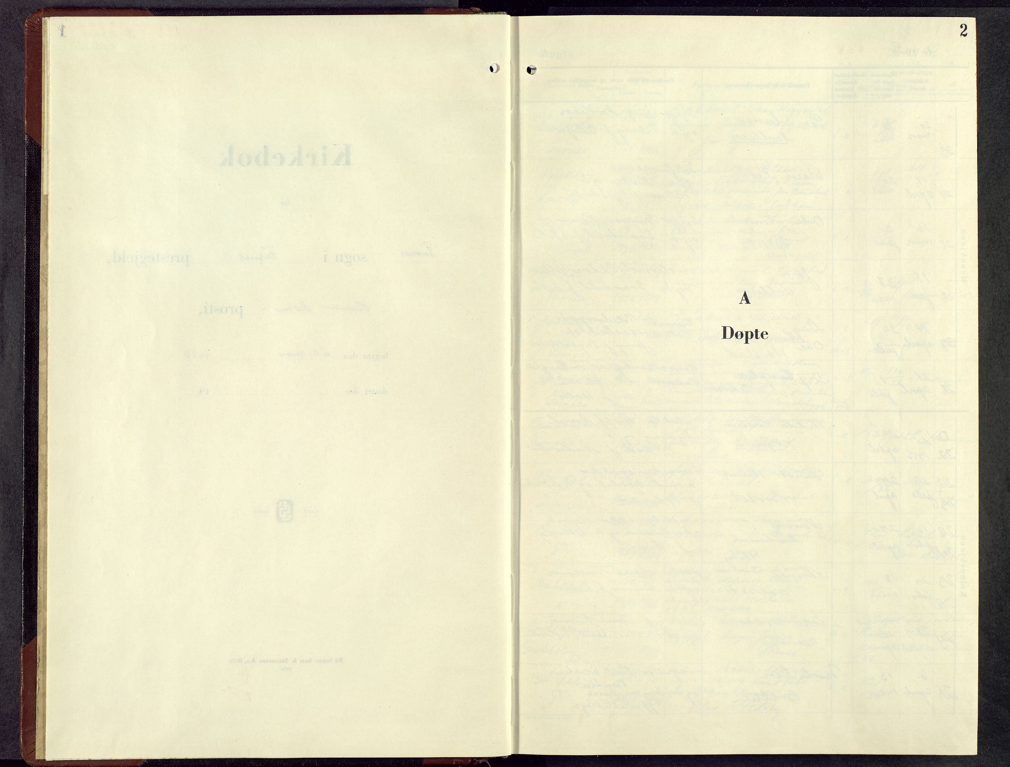 Furnes prestekontor, SAH/PREST-012/L/La/L0003: Klokkerbok nr. 3, 1956-1970, s. 1b-2a