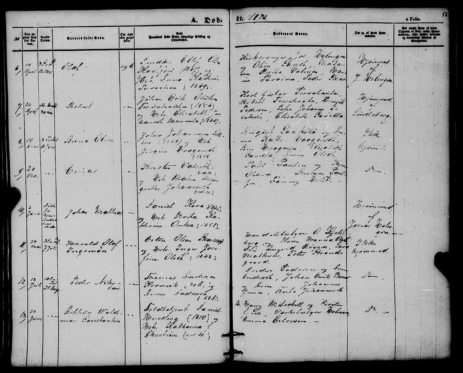 Alta sokneprestkontor, AV/SATØ-S-1338/H/Ha/L0004.kirke: Ministerialbok nr. 4, 1858-1880, s. 56