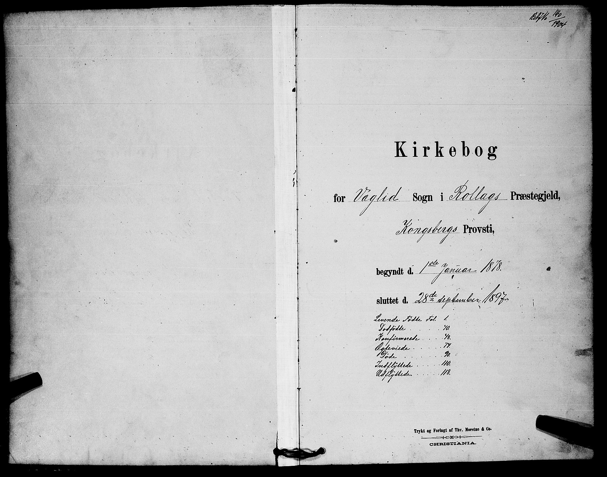 Rollag kirkebøker, SAKO/A-240/G/Gb/L0002: Klokkerbok nr. II 2, 1878-1898