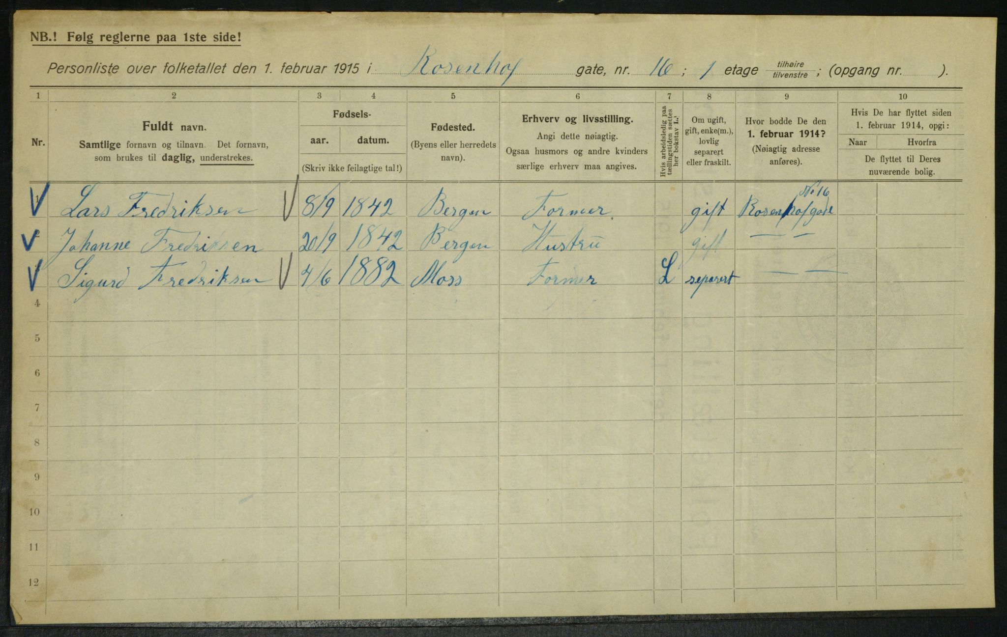 OBA, Kommunal folketelling 1.2.1915 for Kristiania, 1915, s. 83493