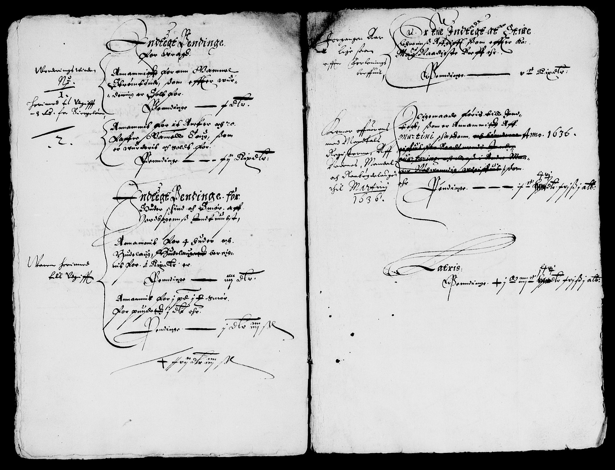 Rentekammeret inntil 1814, Reviderte regnskaper, Lensregnskaper, AV/RA-EA-5023/R/Rb/Rbq/L0025: Nedenes len. Mandals len. Råbyggelag., 1636-1637