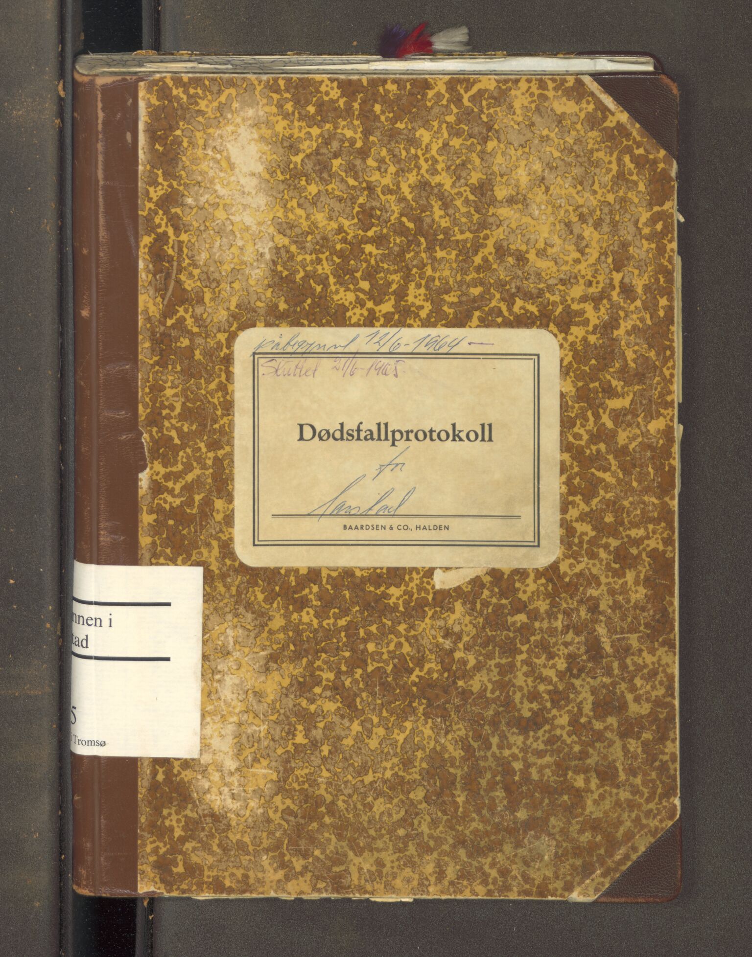 Harstad lensmannskontor, AV/SATØ-SATØ-10/F/Fi/Fia/L0505: Dødsfallsprotokoller. Med register. Harstad kommune, 1964-1965