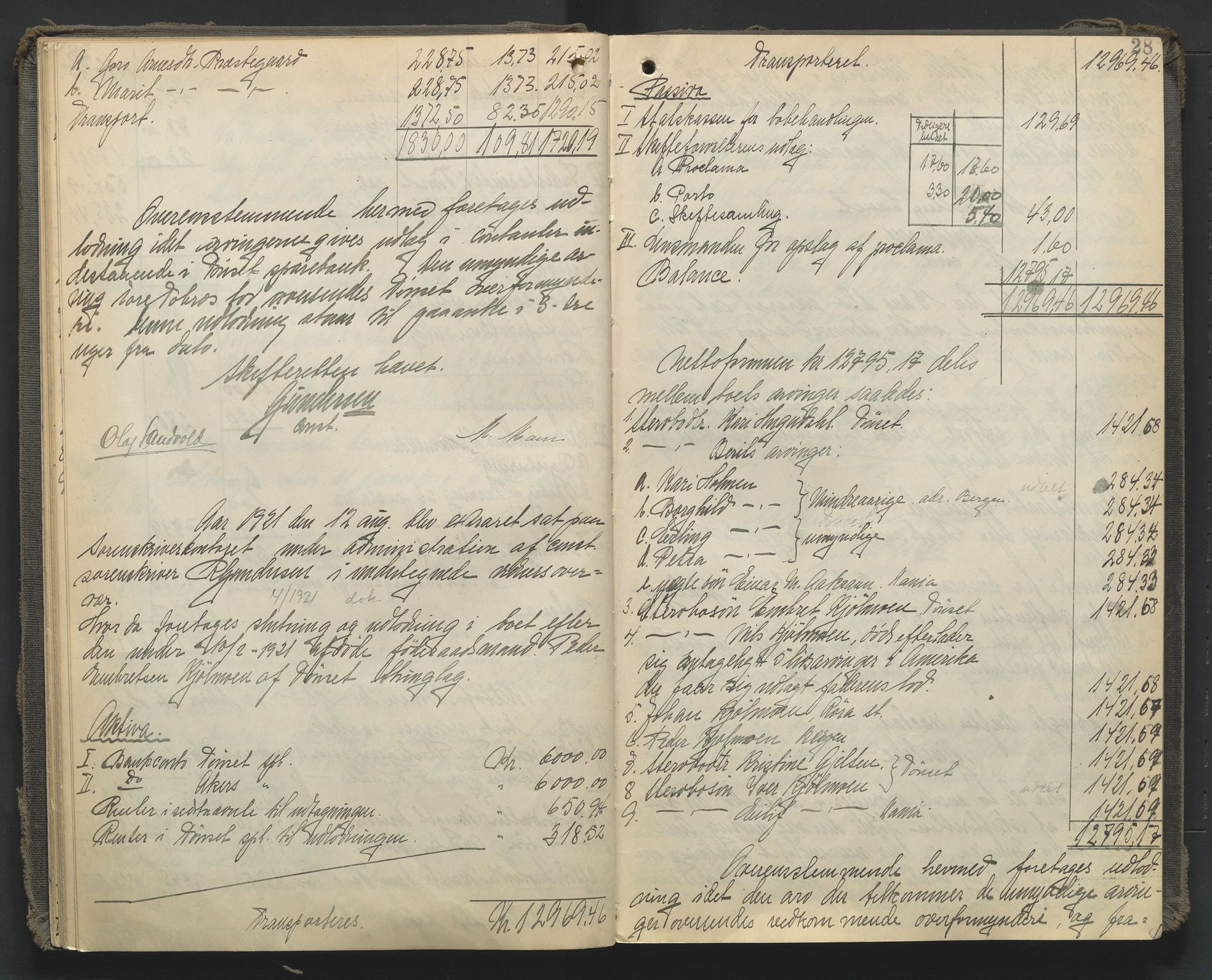 Nord-Østerdal tingrett, AV/SAH-TING-020/J/Jd/L0007: Skifteutlodningsprotokoll, 1920-1929, s. 28