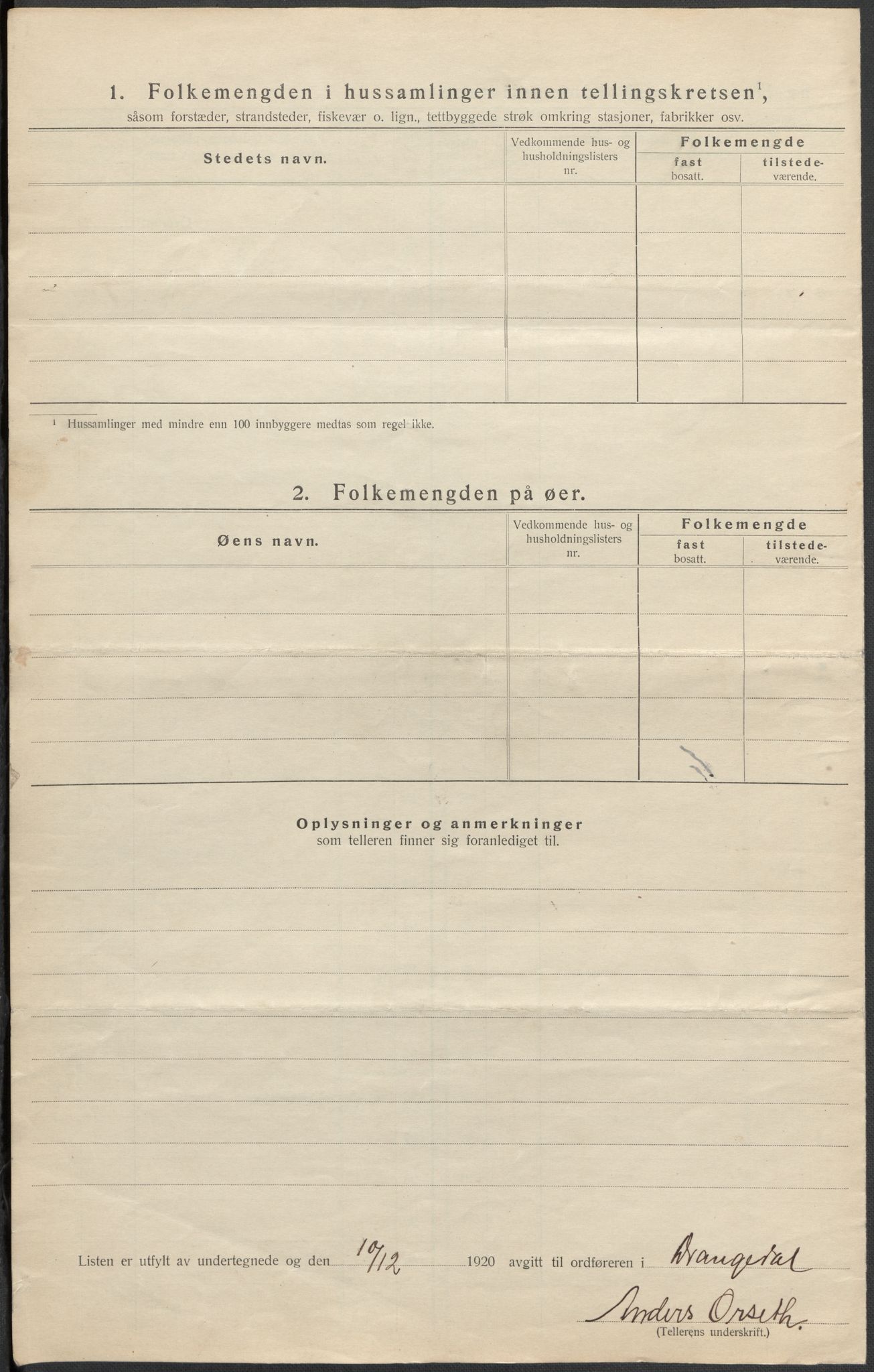 SAKO, Folketelling 1920 for 0817 Drangedal herred, 1920, s. 22