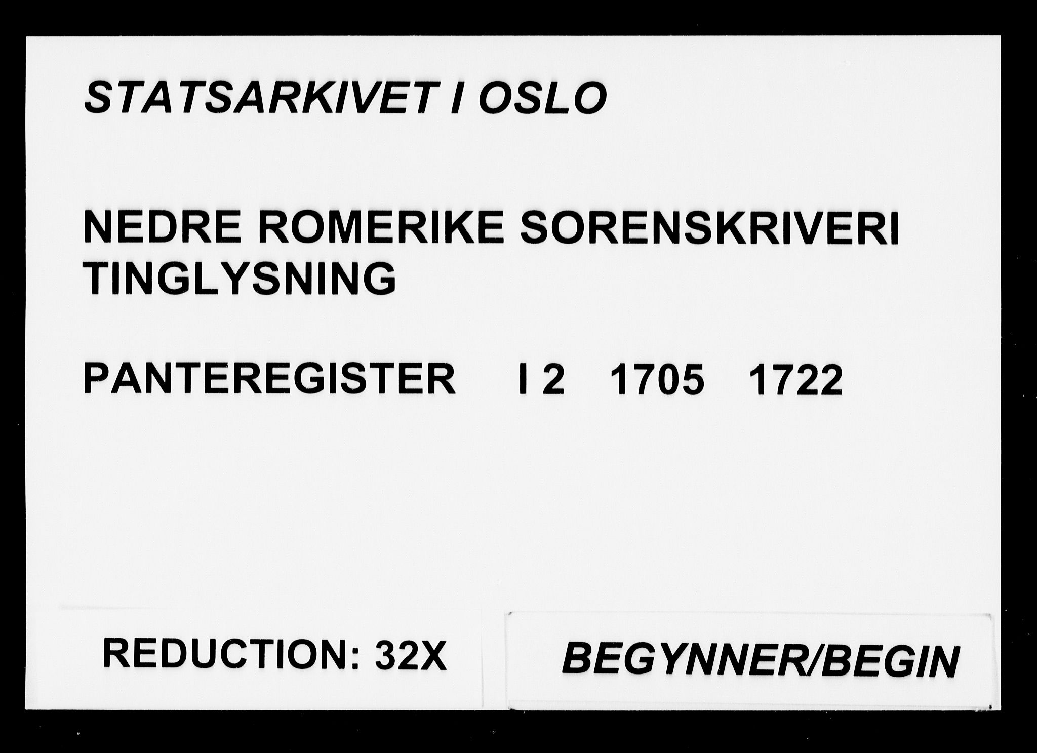 Nedre Romerike sorenskriveri, SAO/A-10469/G/Ga/Gaa/L0002: Panteregister nr. I 2, 1705-1722