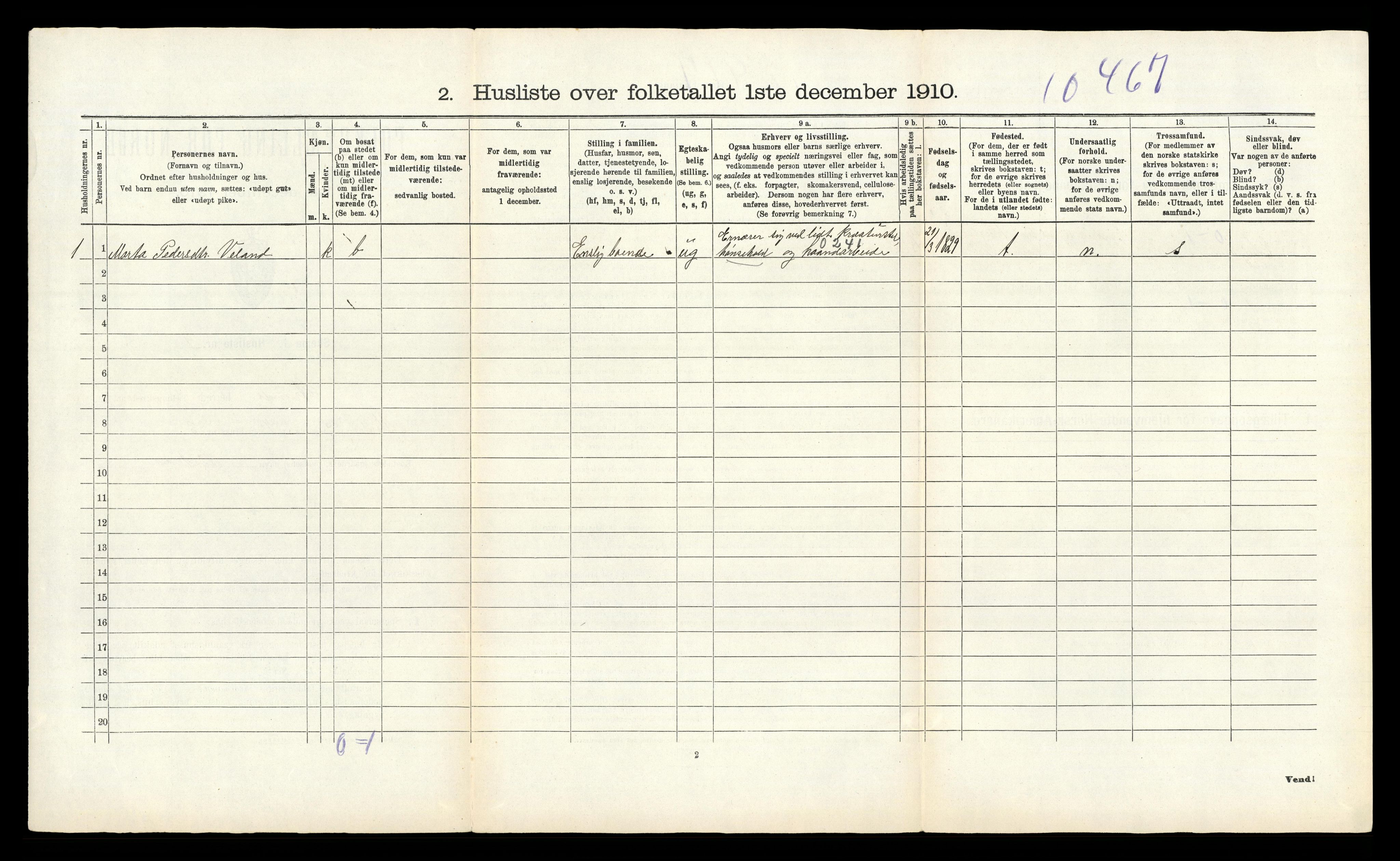 RA, Folketelling 1910 for 1130 Strand herred, 1910, s. 58