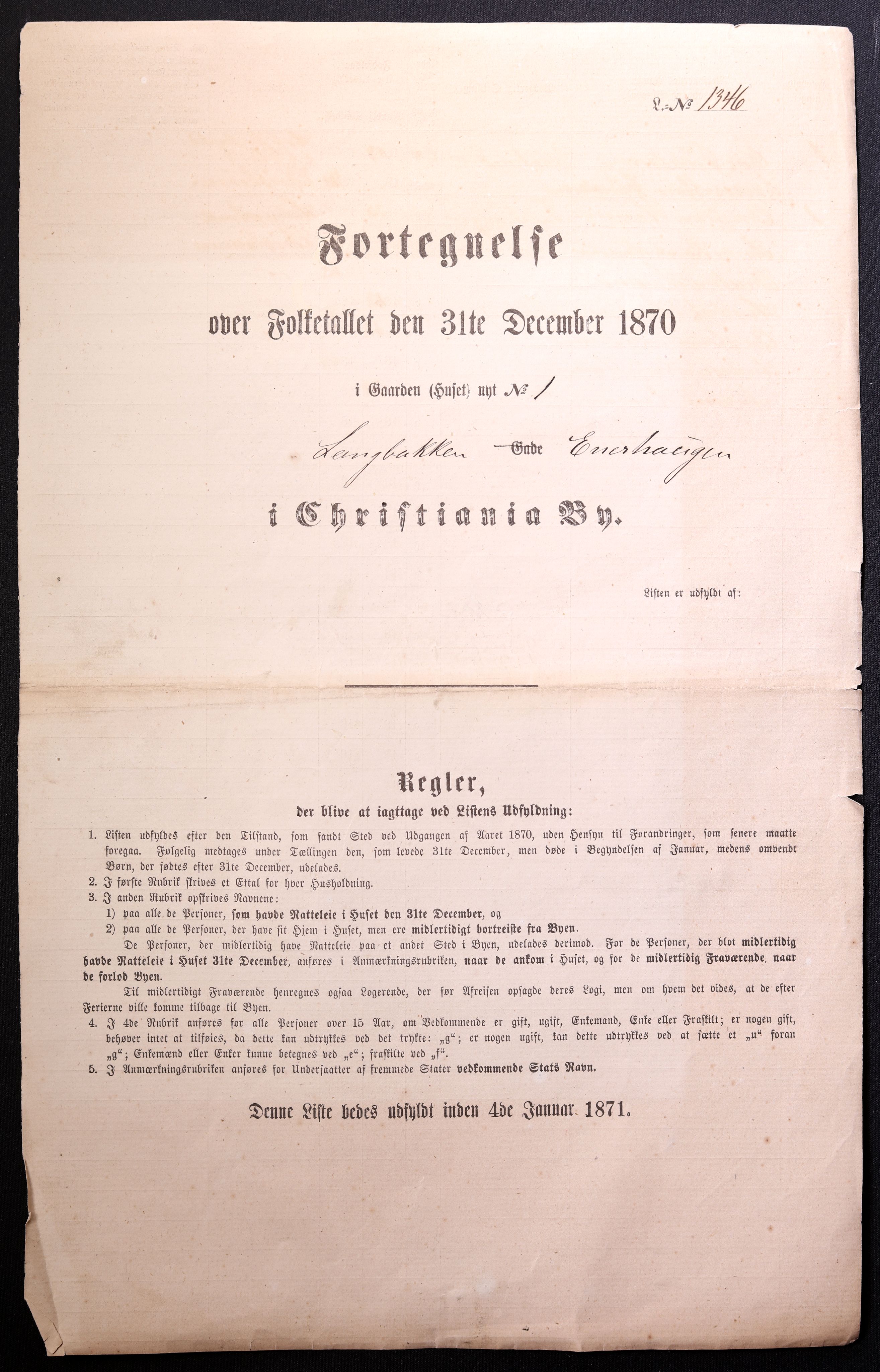 RA, Folketelling 1870 for 0301 Kristiania kjøpstad, 1870, s. 1881