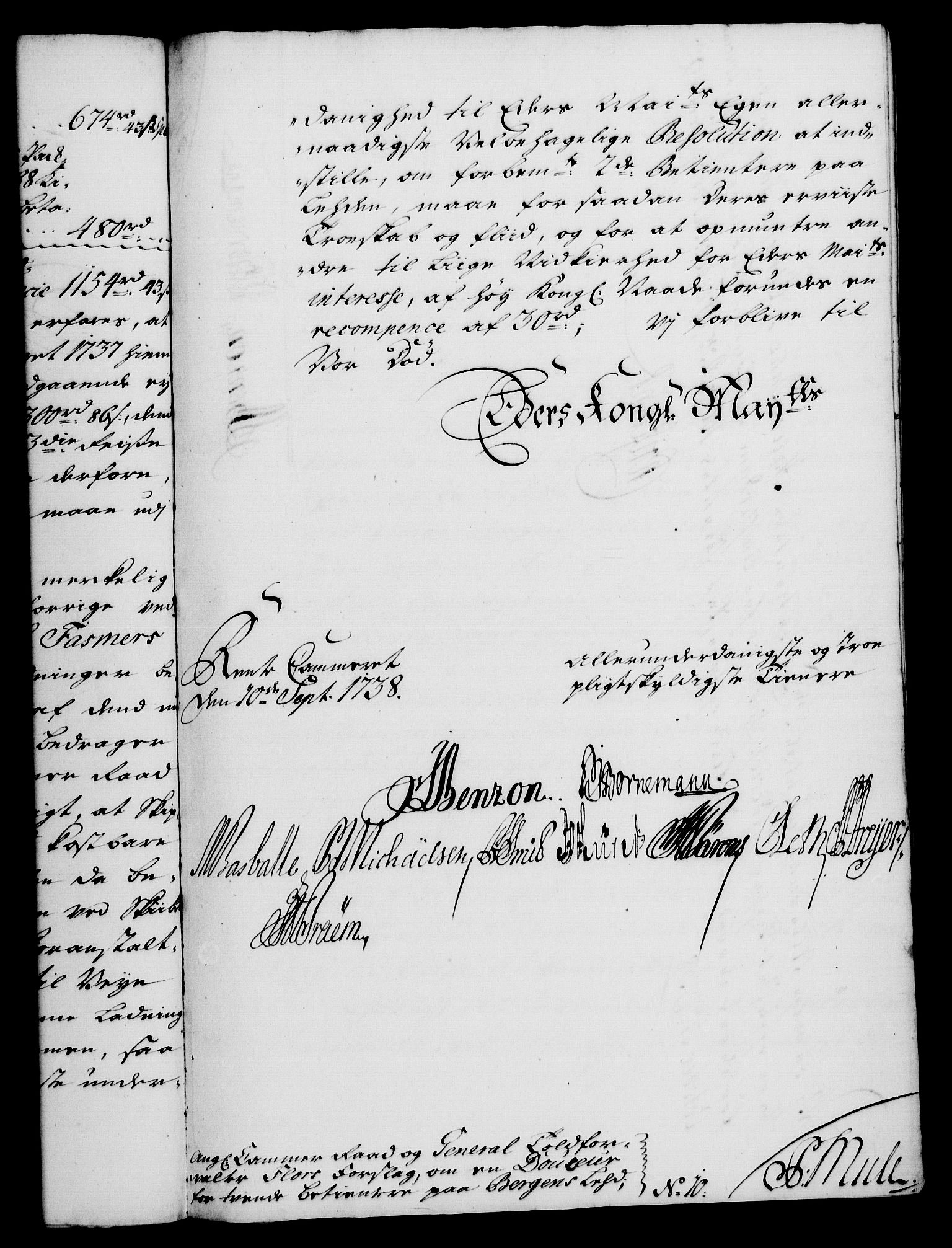 Rentekammeret, Kammerkanselliet, RA/EA-3111/G/Gf/Gfa/L0021: Norsk relasjons- og resolusjonsprotokoll (merket RK 52.21), 1738, s. 437
